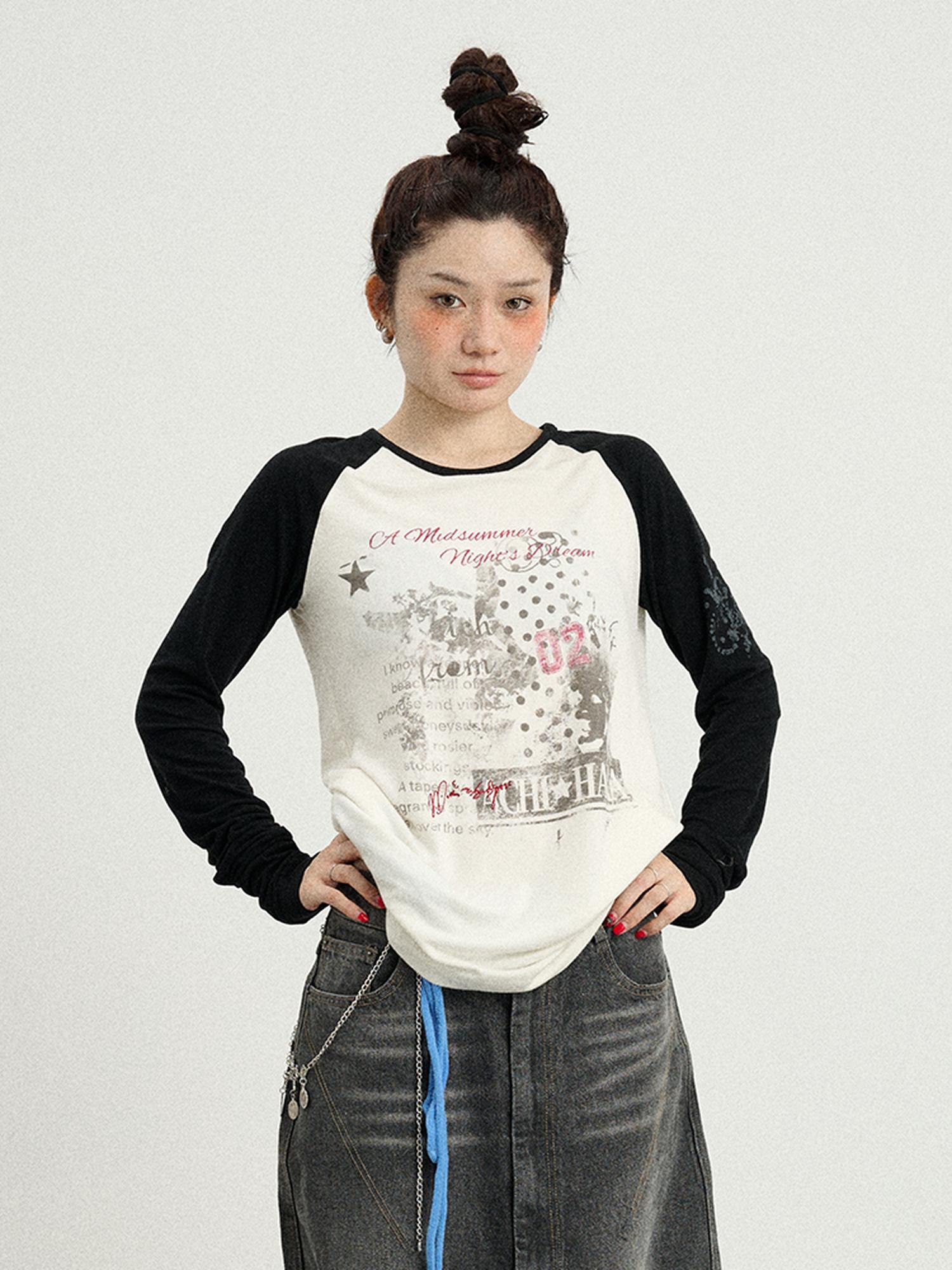 Achihara Cosmic Colorblock Long Sleeve Tee Shakespearean Romance Inspired