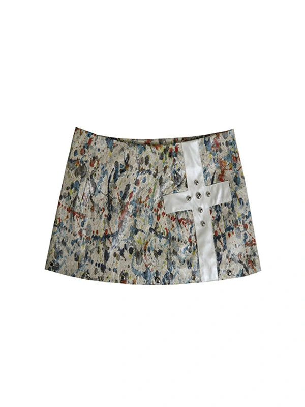 Y2K Bikini Top Skirt Set Beach Outfit Swimsuit