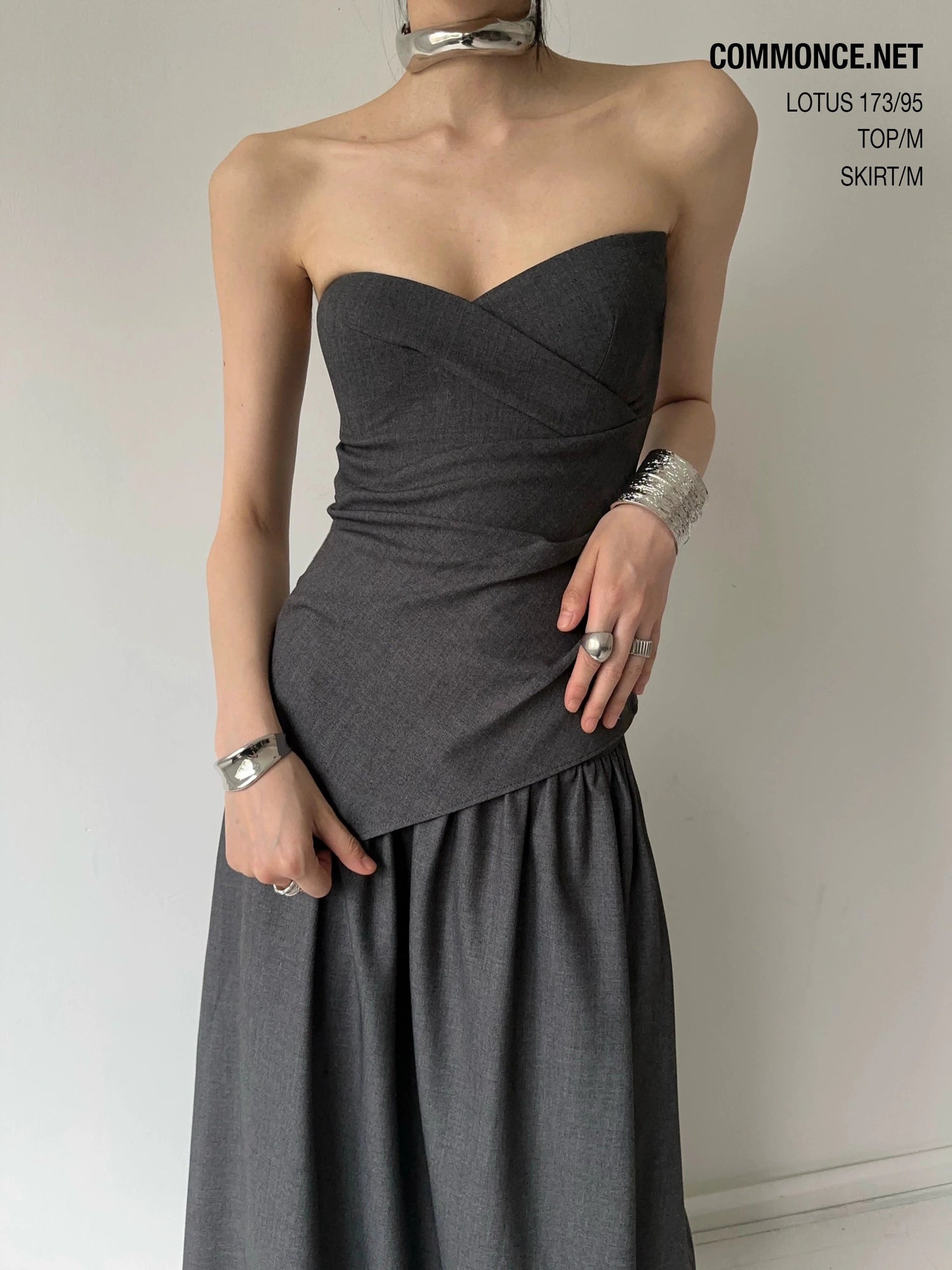 Asymmetrical Off Shoulder Crop Top With Slanted Hem