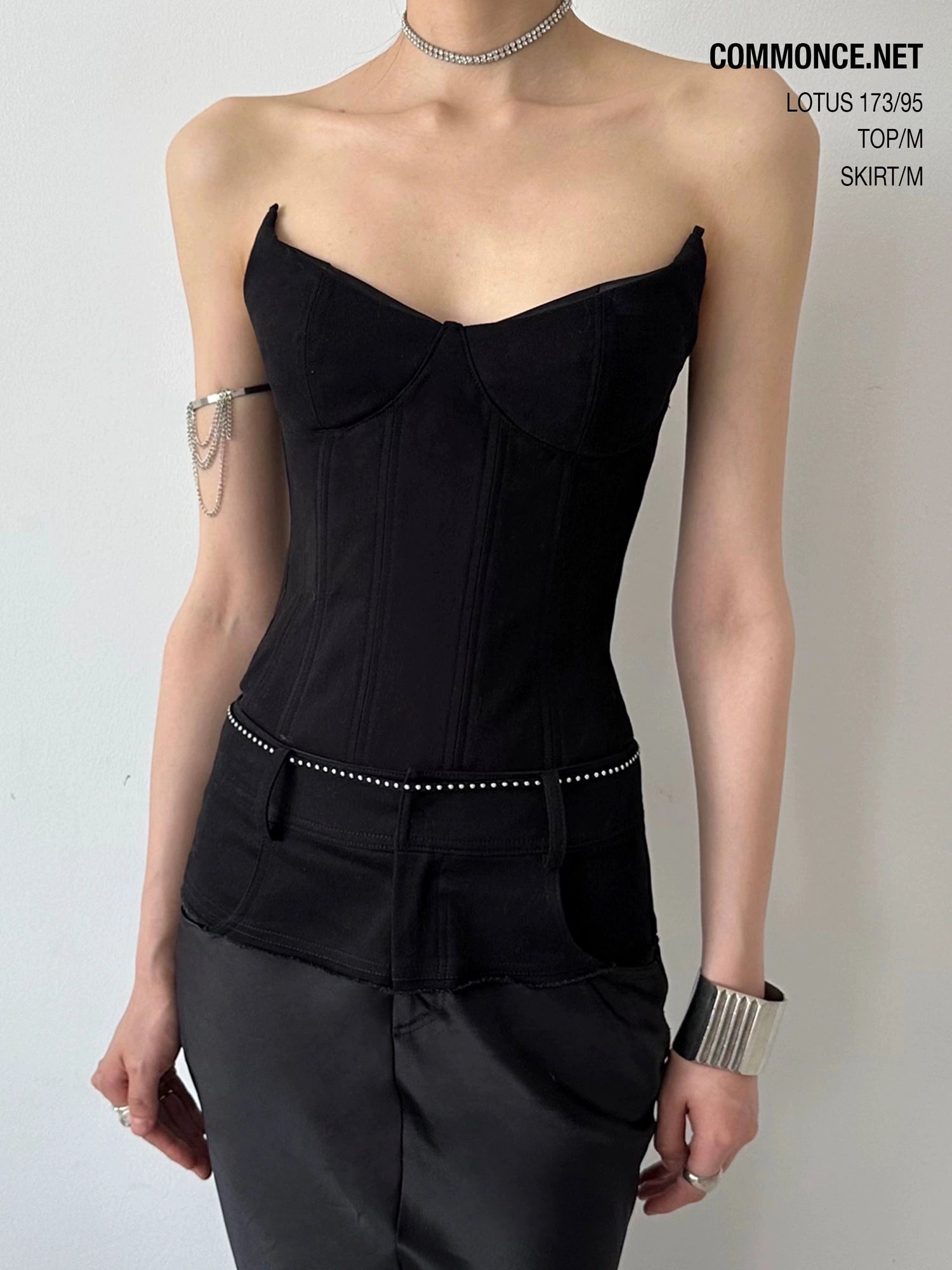 Boned Corset Bralette Top With Detachable Straps