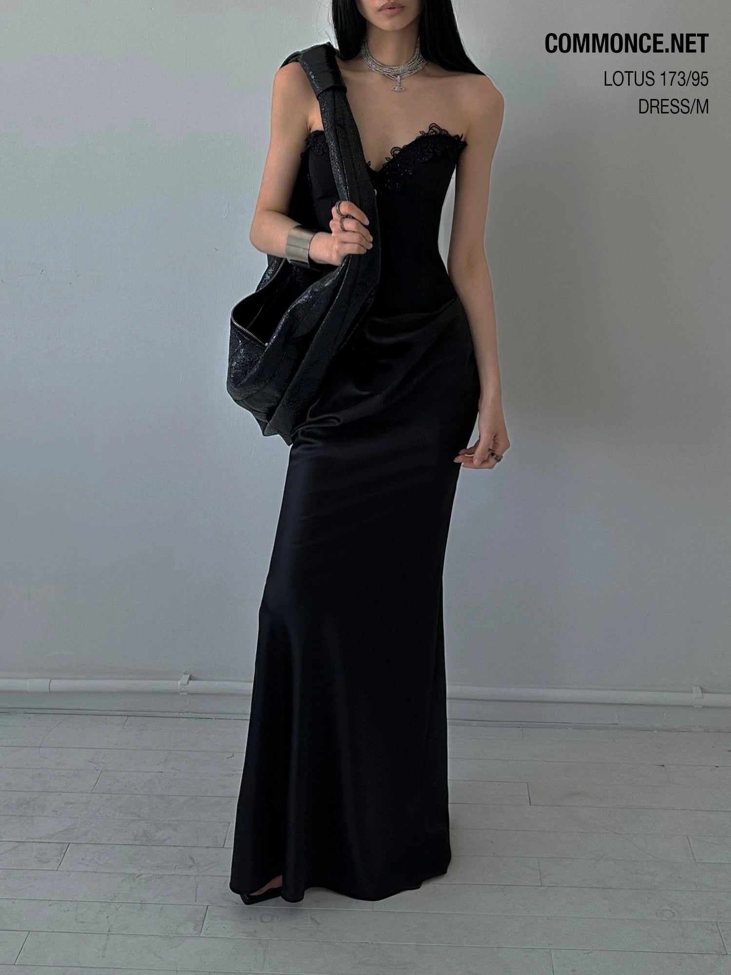 Lace Paneled Slit Mermaid Dress