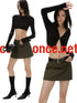 commonce.net Army Green Reversible Short Blazer Skirt With Dual Waist
