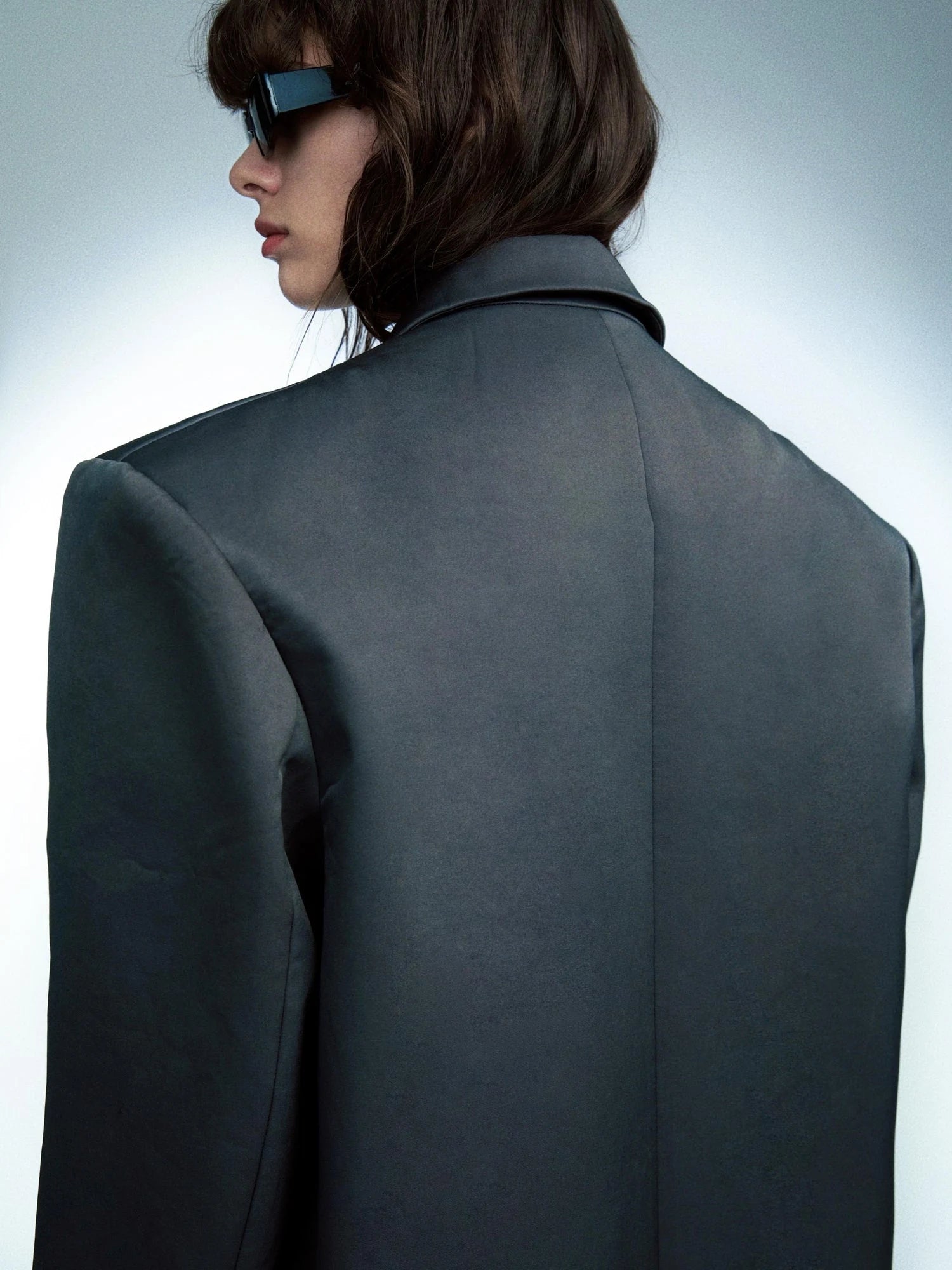 Detachable Quilted Oversized Long Blazer