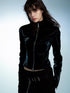 Double Headed Zipped PU Leather Top With Adjustable Fit