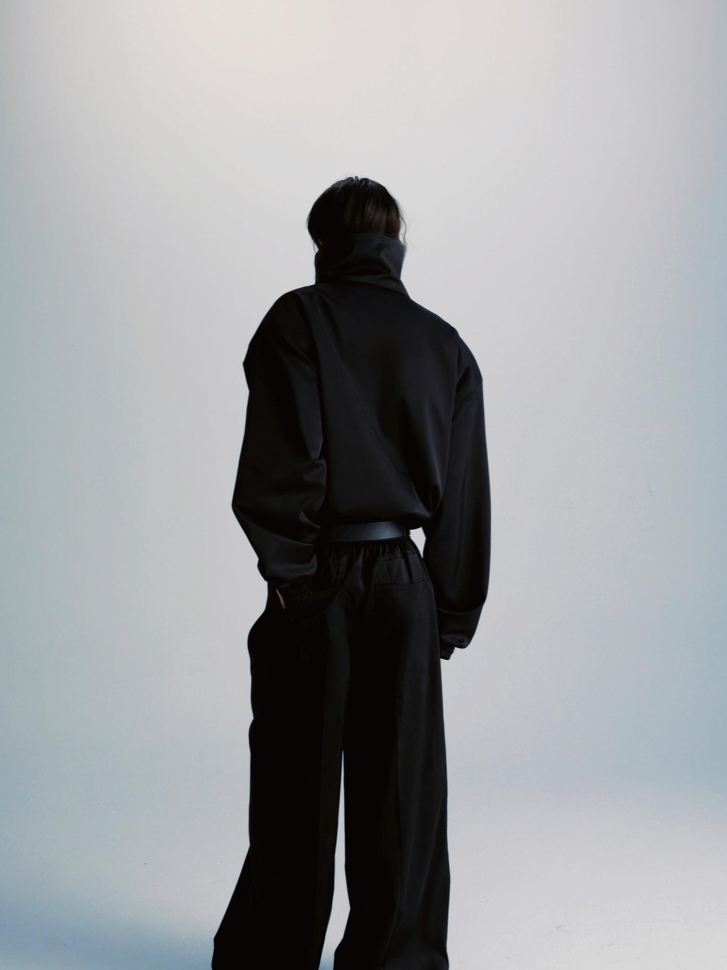 commonce.net Double Zipper Oversized Drawstring Jacket