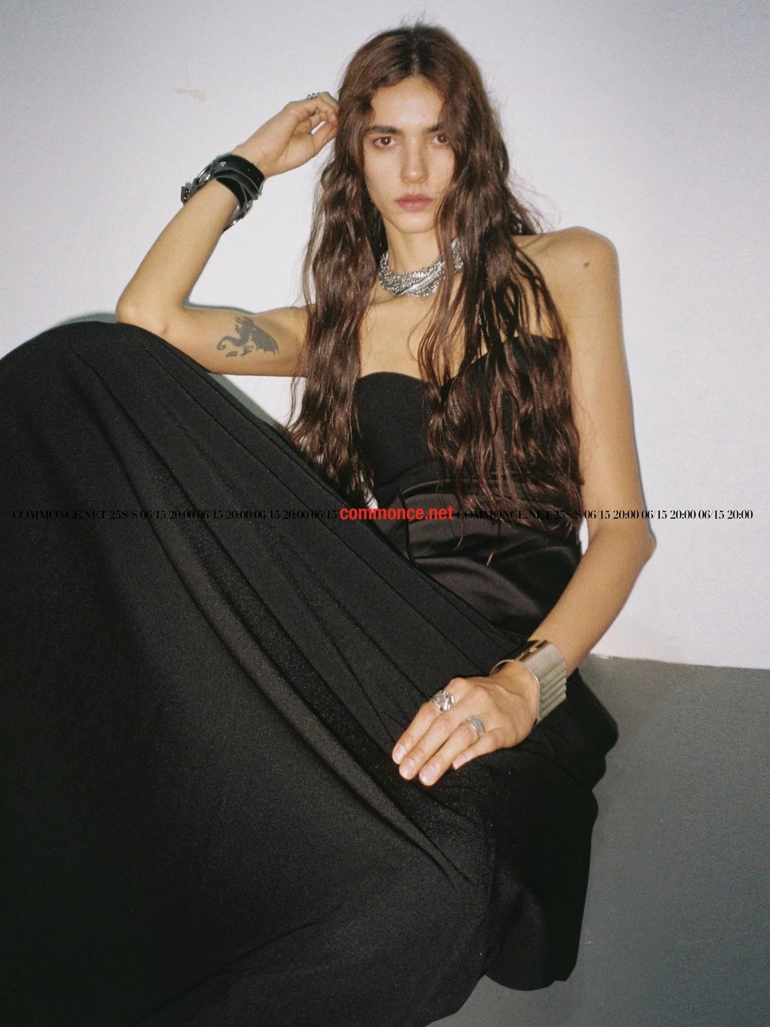 Shirred Waist Extra Flared Midi Skirt