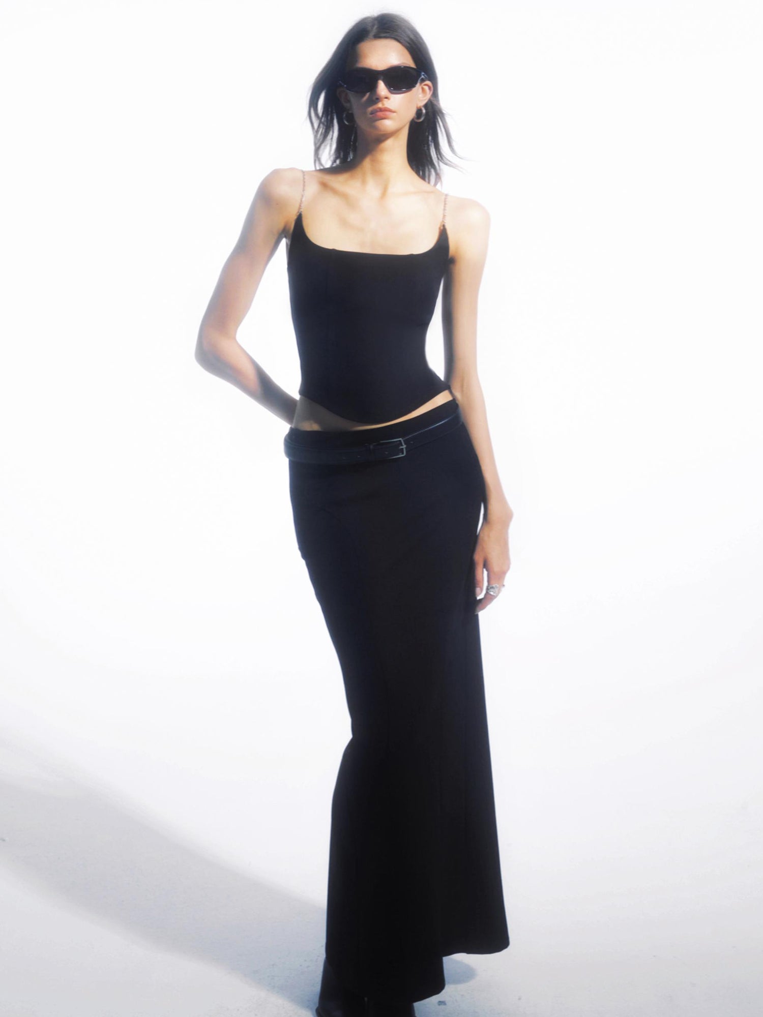 commonce net Chain Split Strap Top