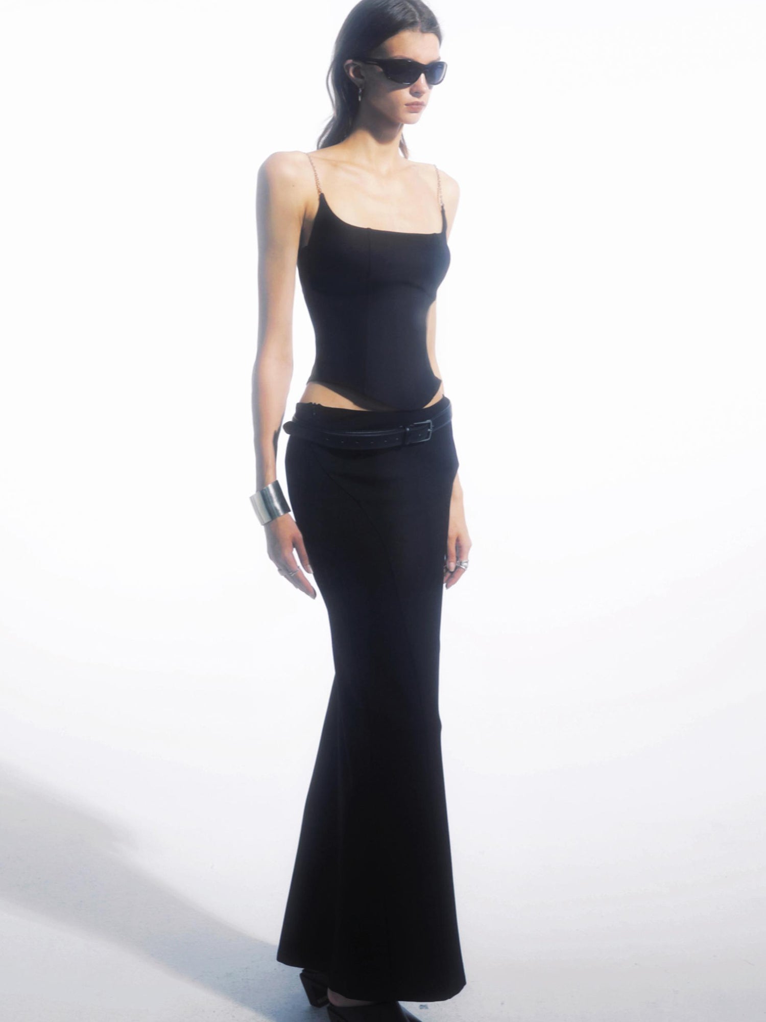 commonce net Chain Split Strap Top