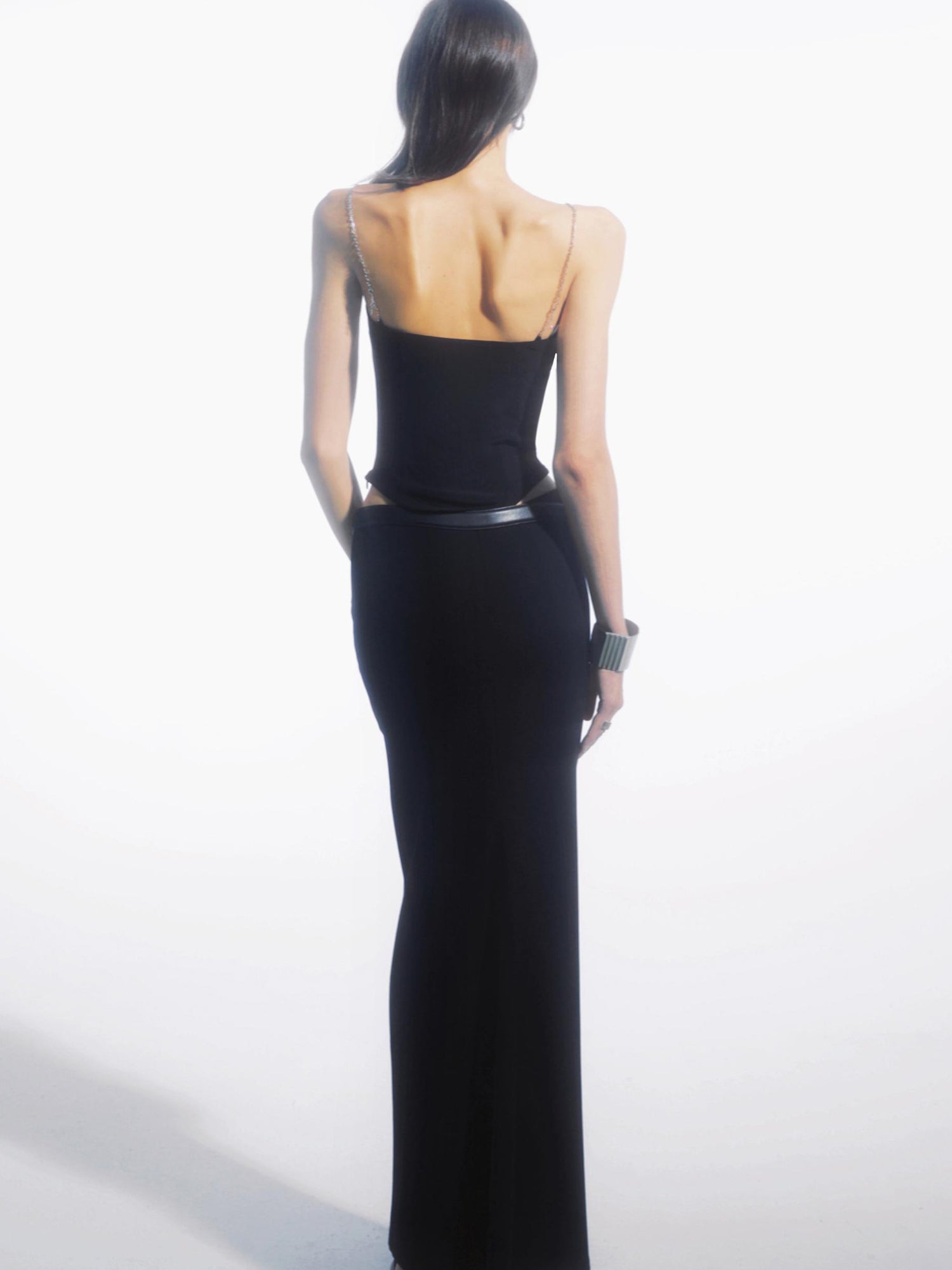 commonce net Chain Split Strap Top