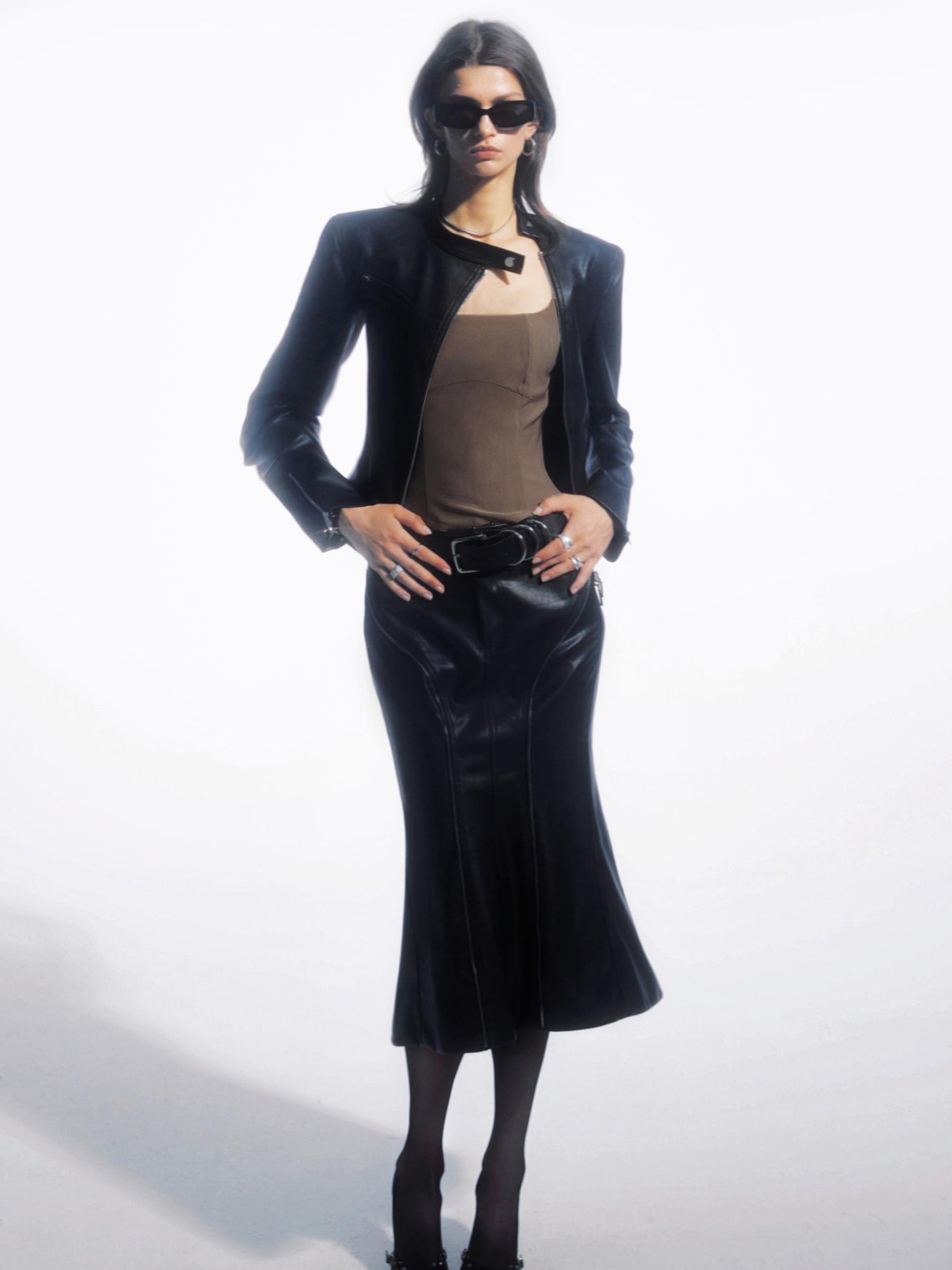 commonce net Chain Split Strap Top