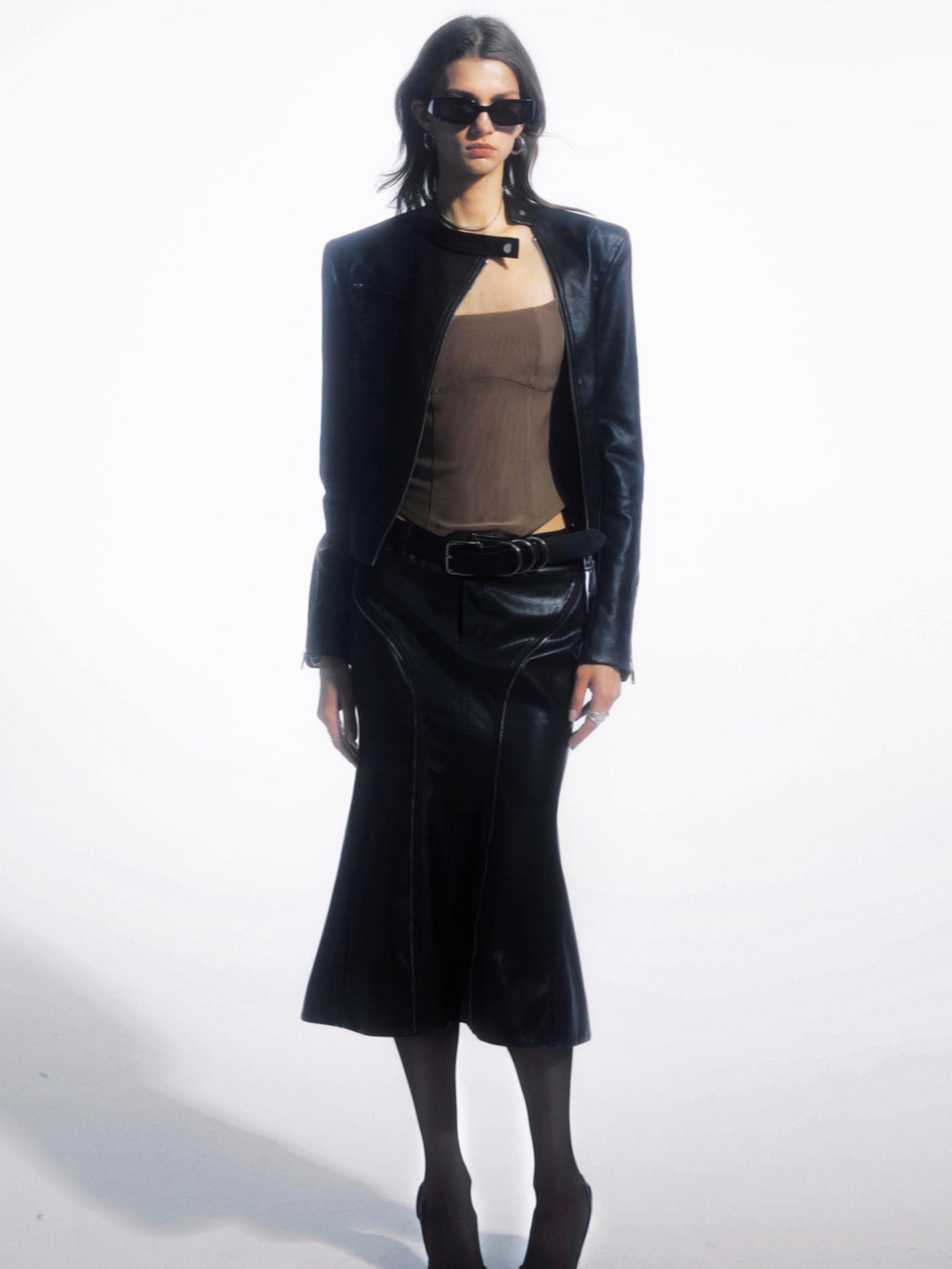 commonce net Chain Split Strap Top