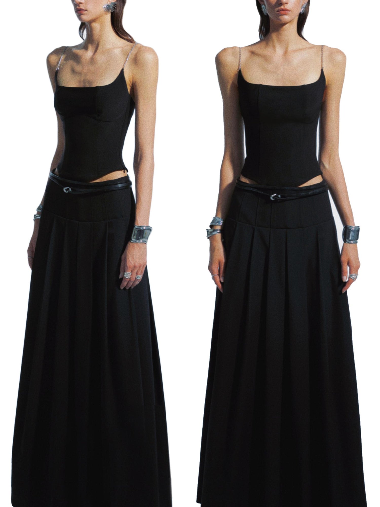 commonce net Chain Split Strap Top