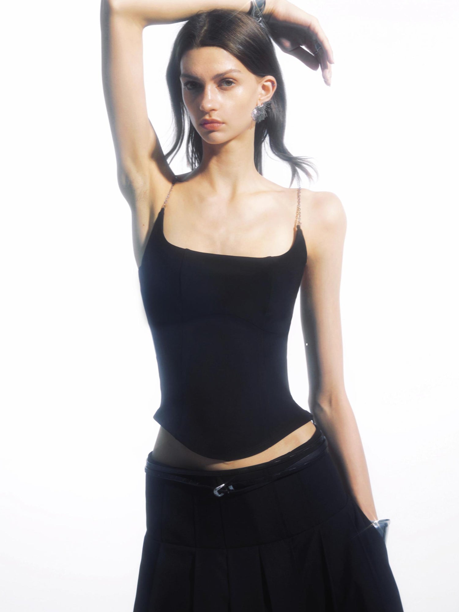 commonce net Chain Split Strap Top