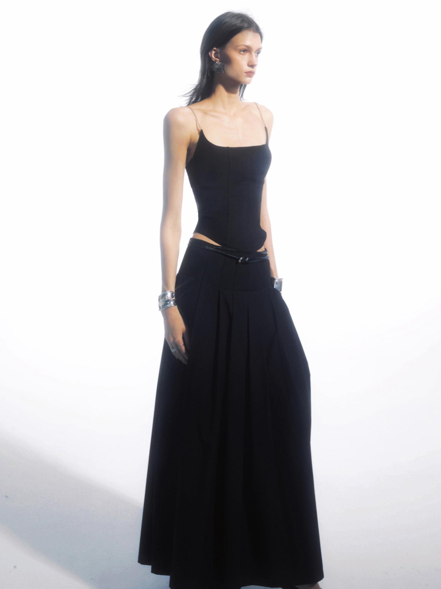 commonce net Chain Split Strap Top