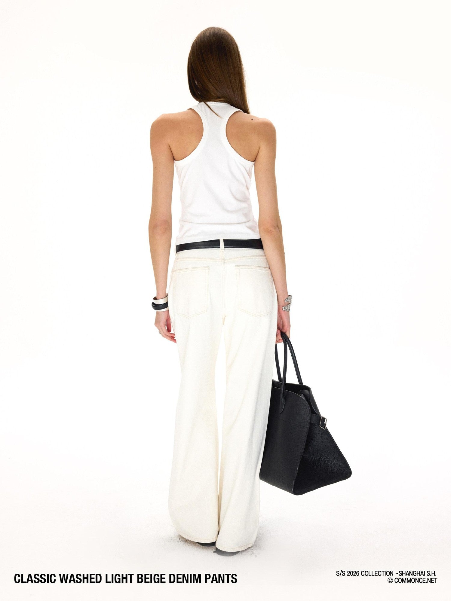 commonce net Classic Washed Off White Natural Waist Women&