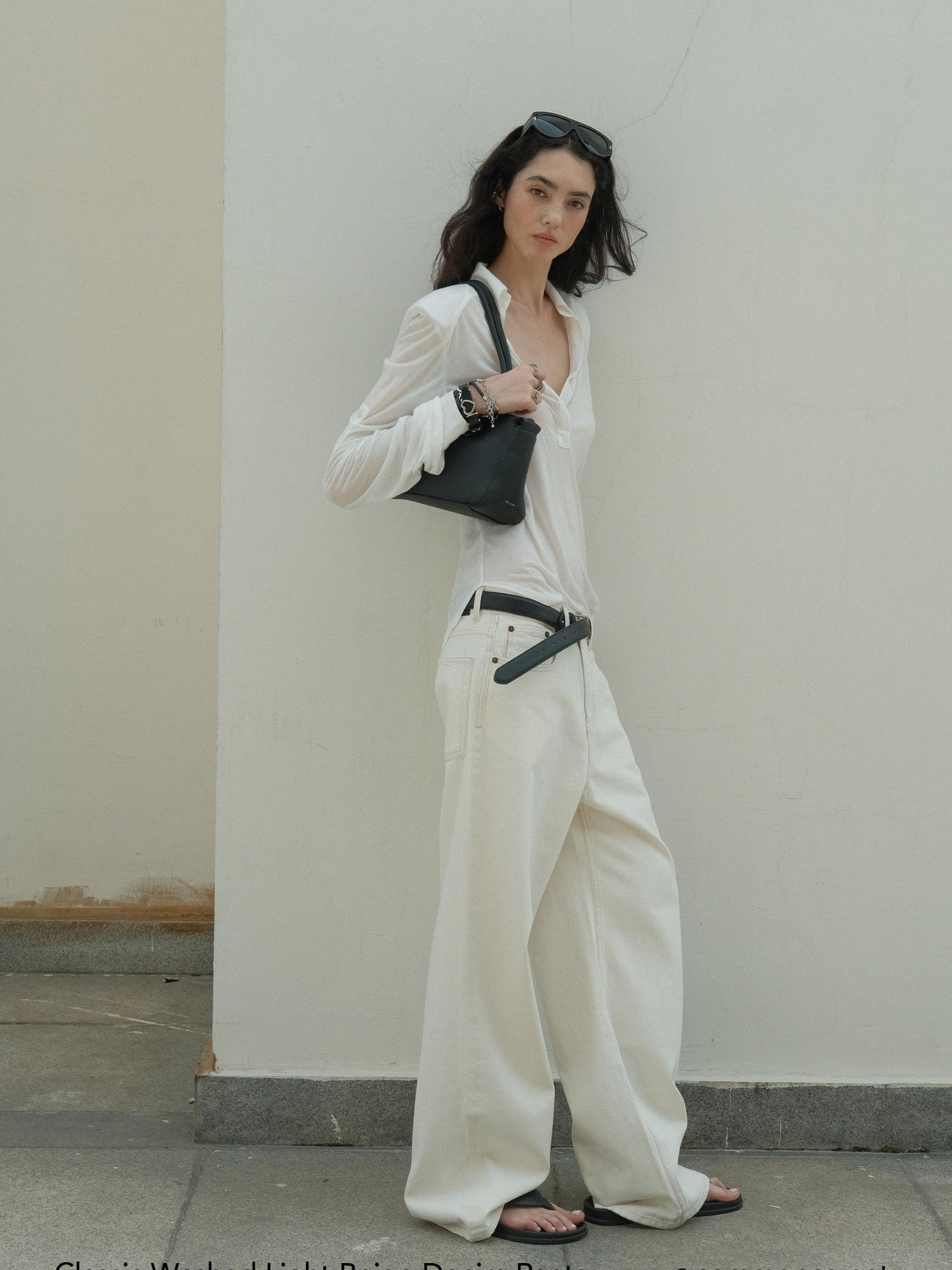 commonce net Classic Washed Off White Natural Waist Women&