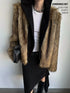 Detachable Hooded Eco Fur Jacket