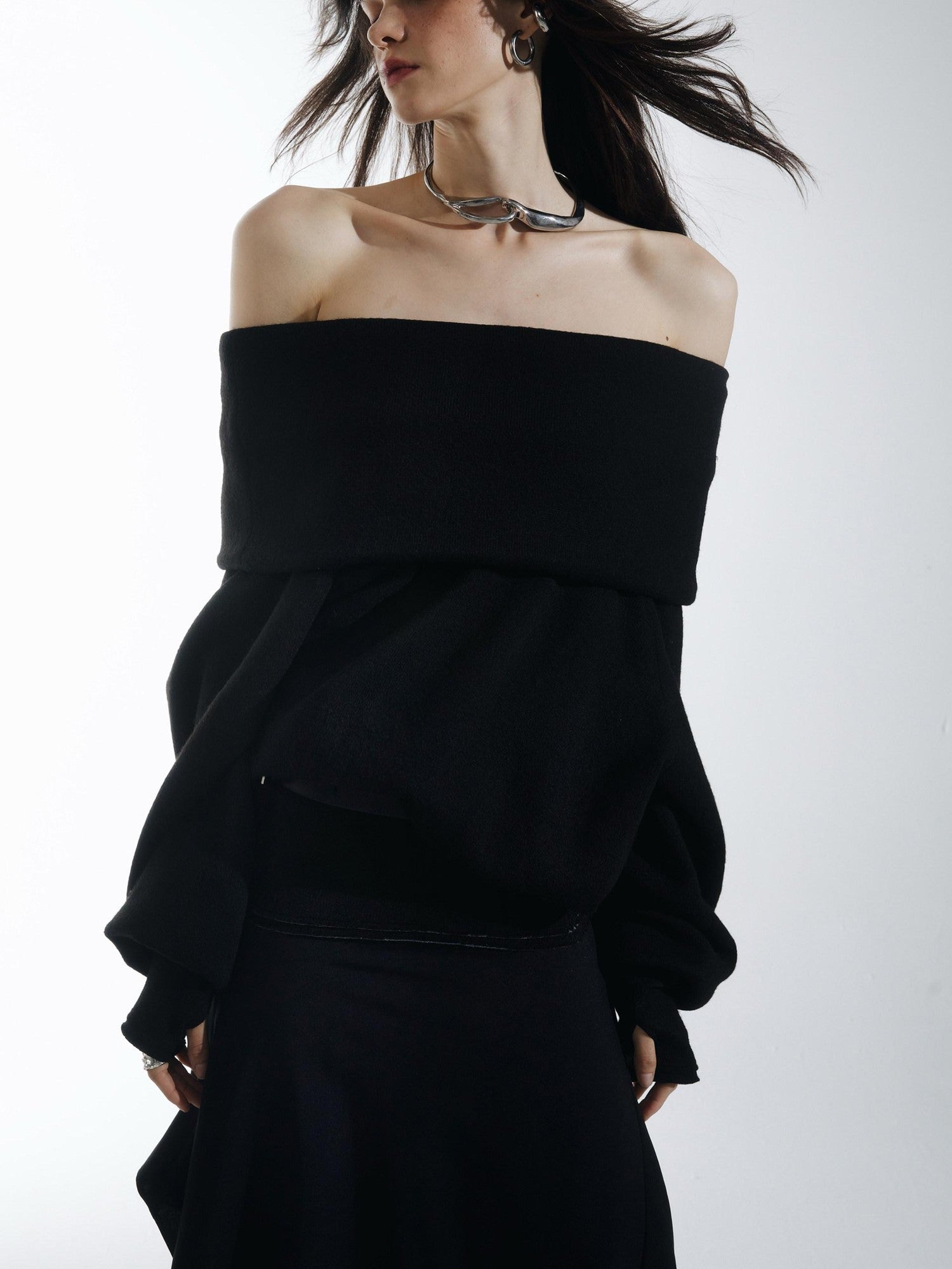 commonce net Longline Versatile High Stacked Collar Women&