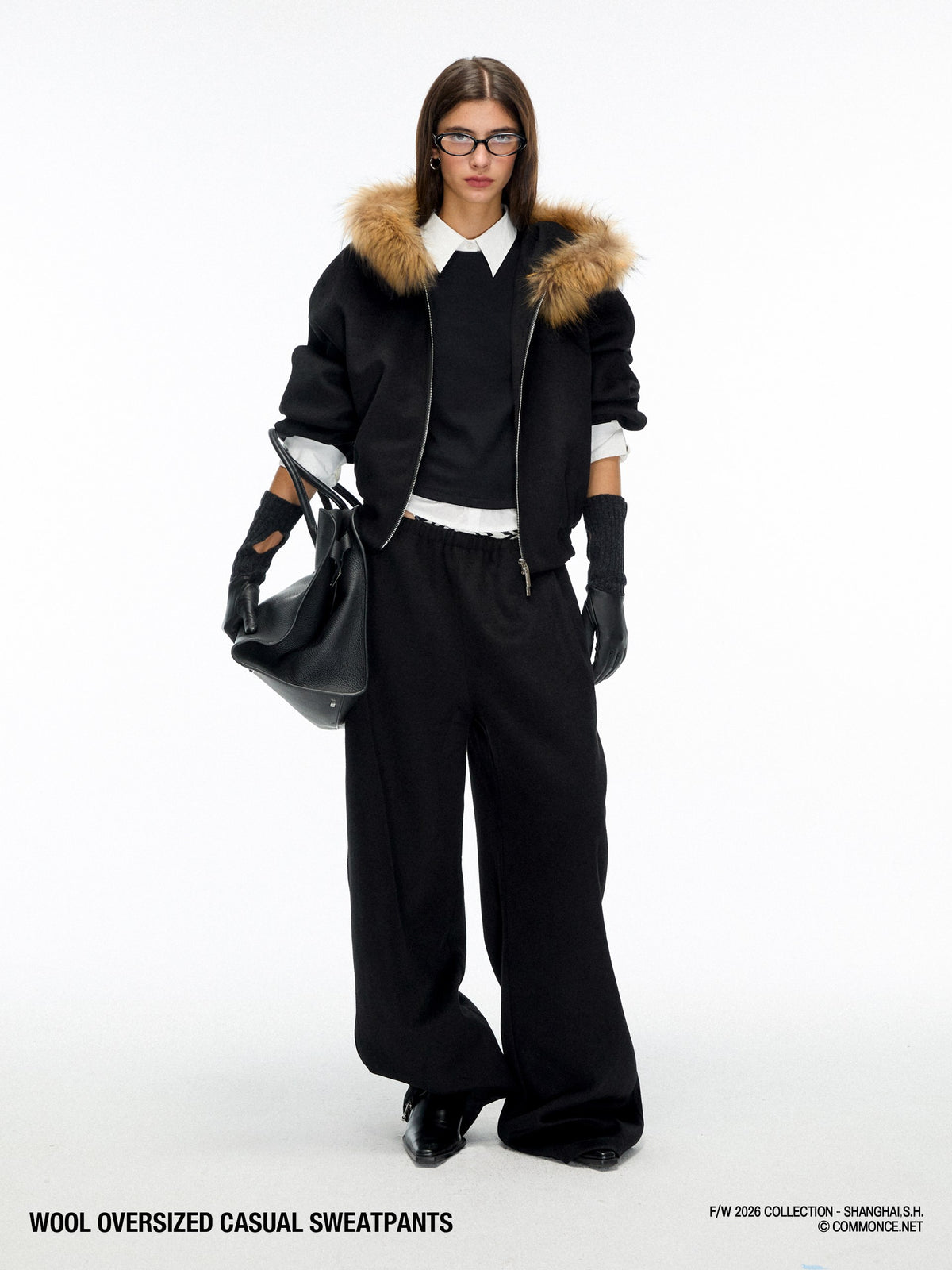 commonce_net_Loose_Fit_Elastic_Waist_Wool_Blend_Women&