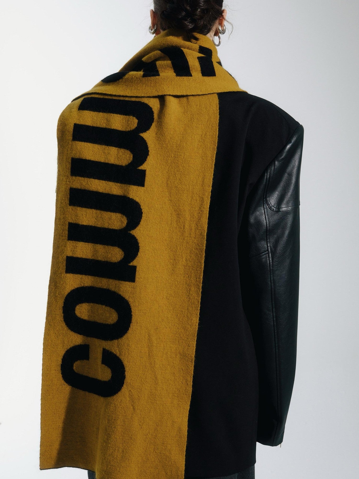 commonce net Mustard Plush Colorblock Logo Women&
