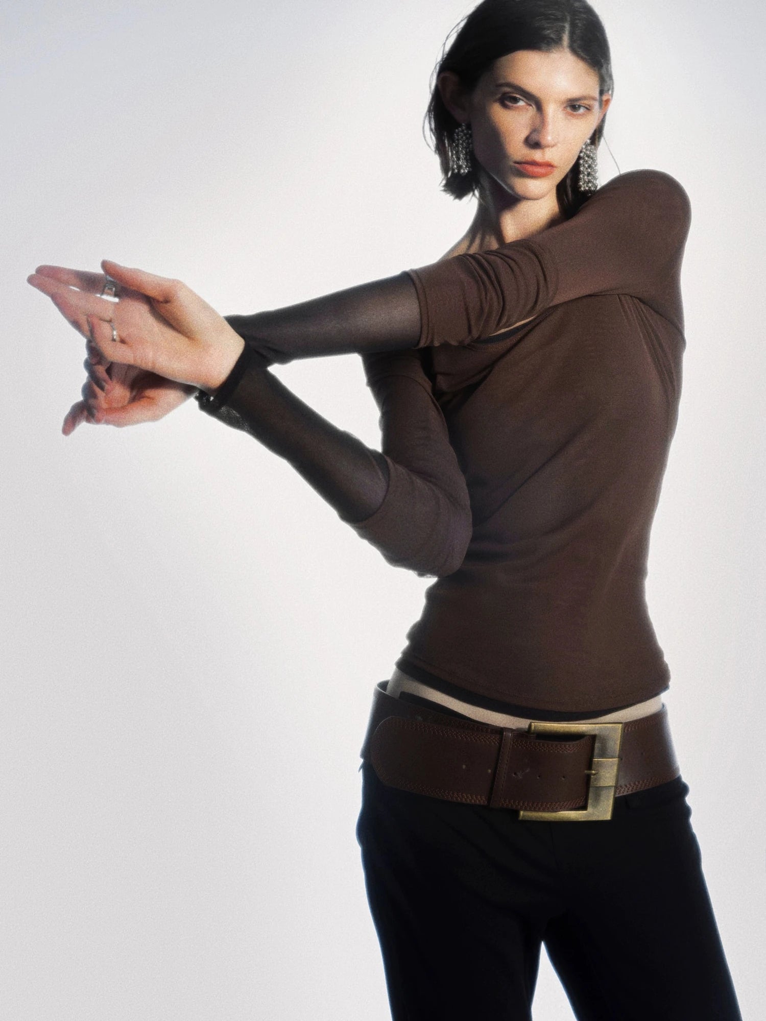 Reversible Sheer Ribbed Base Layer T-shirt