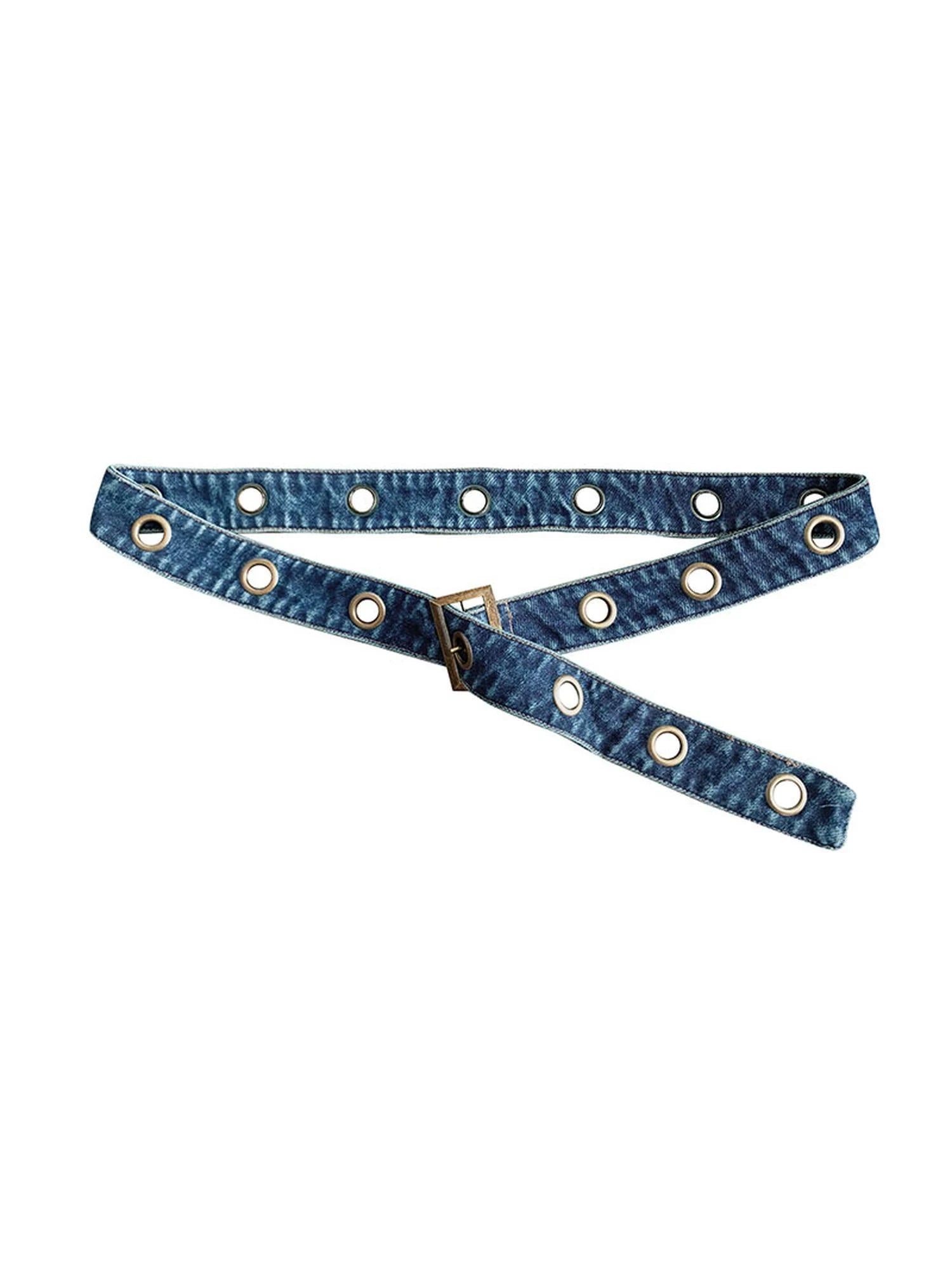Y2 K Vintage Denim Belt Retro Styling Unisex Accessory