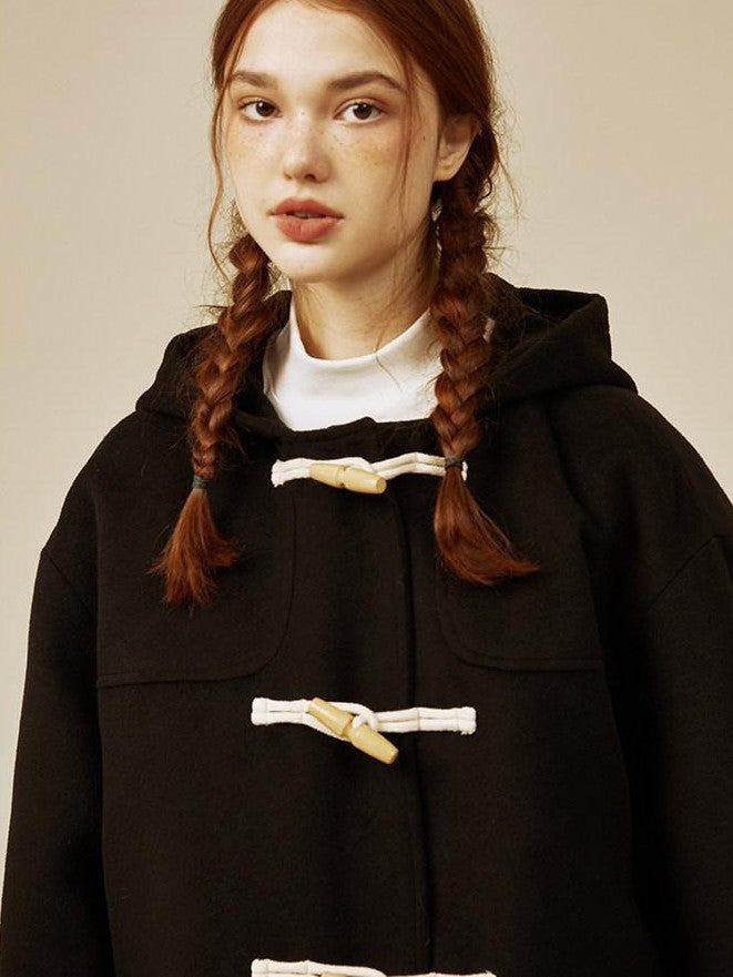 NAPSNAPS Retro Hooded Toggle Padded Women&
