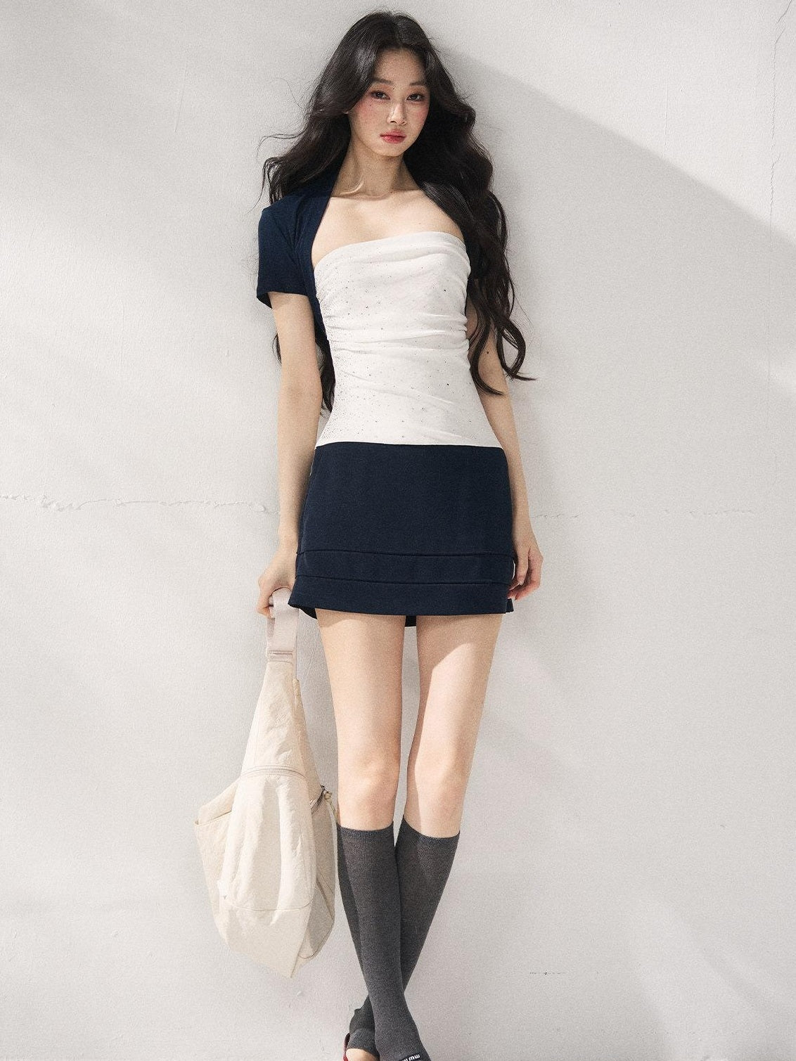 7Shiftin Ensemble chic à taille haute composé d&