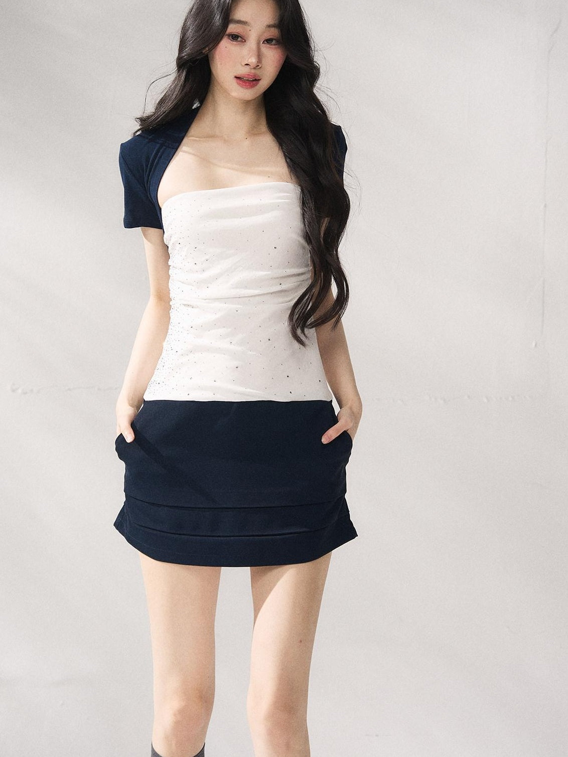 7Shiftin Ensemble chic à taille haute composé d&