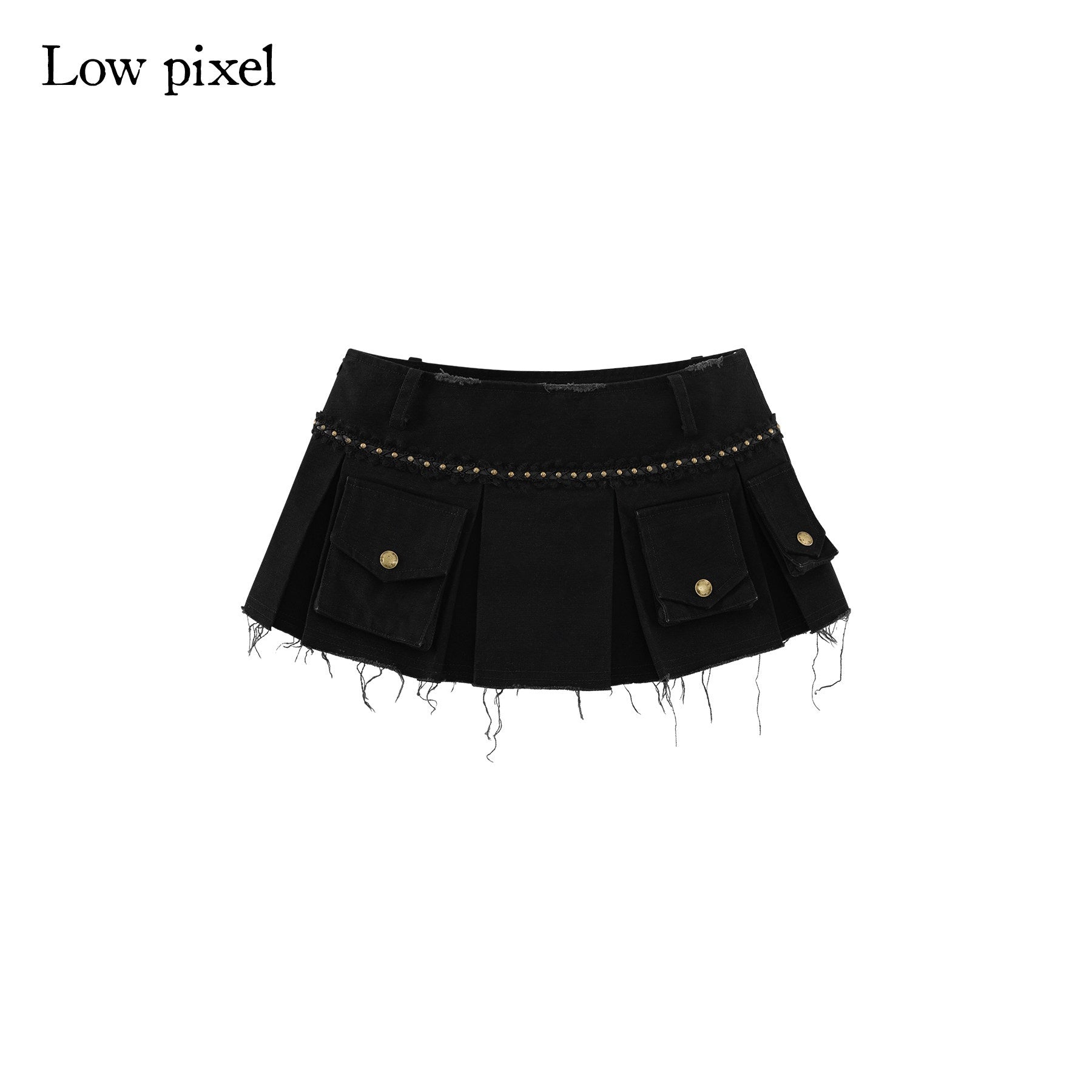 Low_pixel_100%_Cotton_Low_Waist_Pleated_A_Line_Sexy_Women_Daily_Black_Mini_Skirts_MISSTT