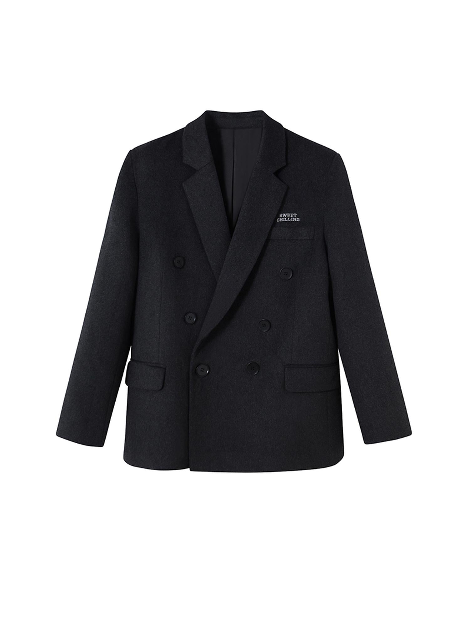 SweetChilling Unisex Boyfriend Plaid Wool Blazer Casual Jacket