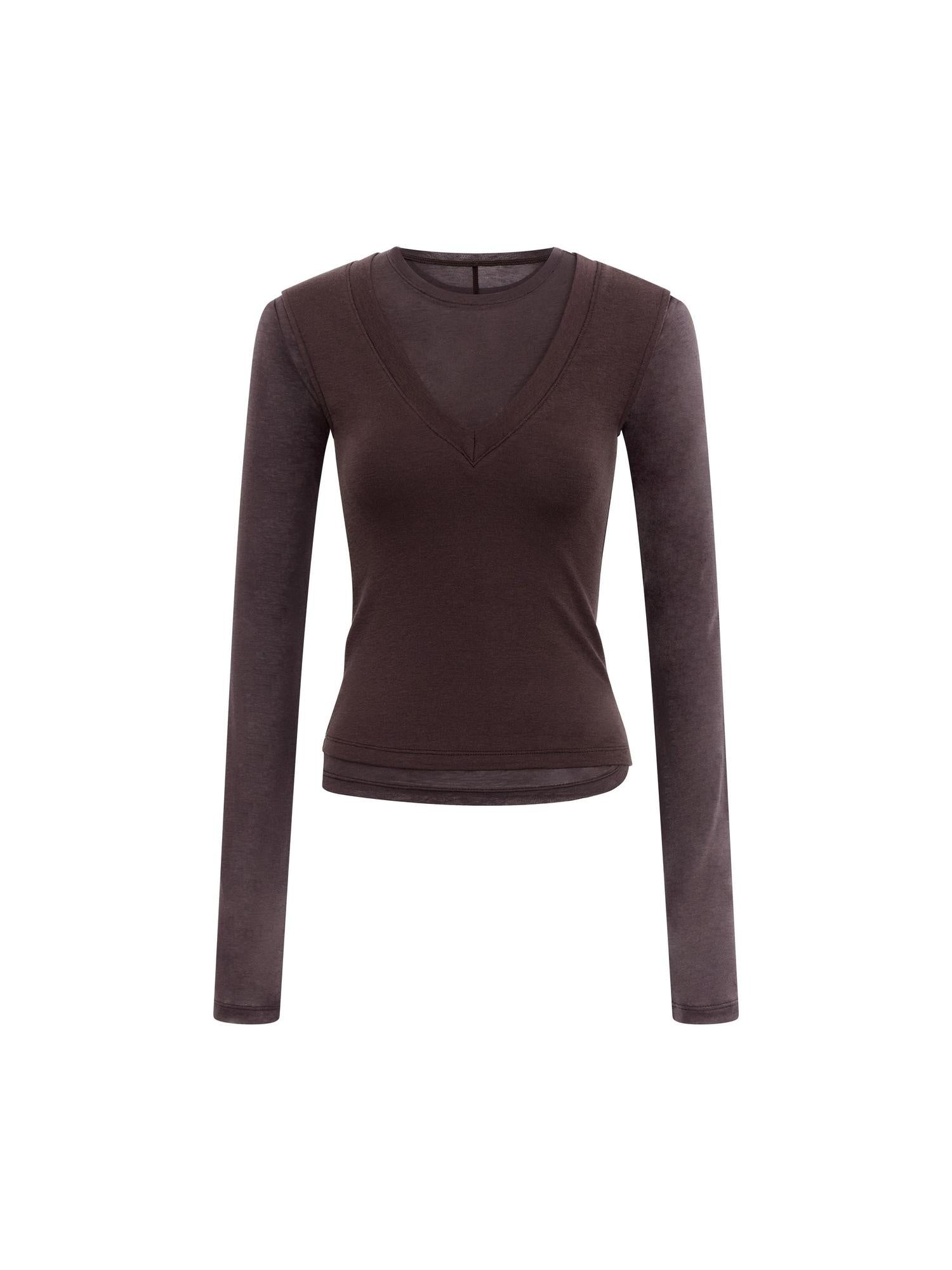 RUN TO THE FUTURE Stretch Wool Slim Crew Neck Casual Womens Moisture Wicking Long Sleeve T-Shirts