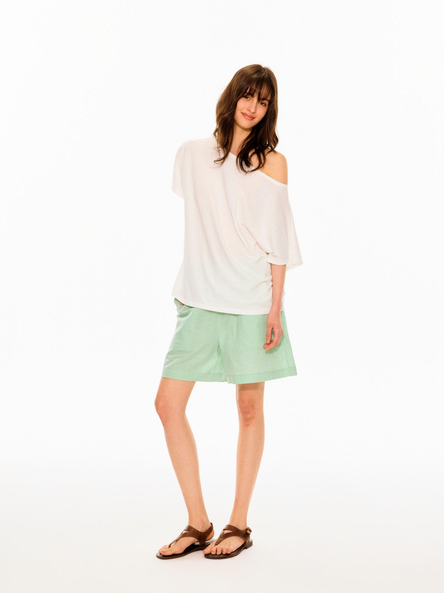 Northbutsouth Multicolor Snowflake Texture Asymmetric Shoulder Women&