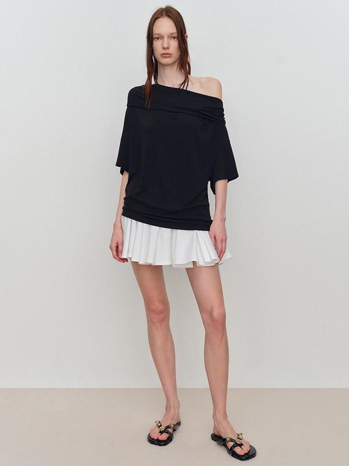 RUN TO THE FUTURE Soft Modal Casual Loose Solid Mid Length Women Short Sleeve T-Shirts