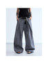 Pleated Plaid Wide Leg Pants Unisex Relaxed Fit Retro Trousers