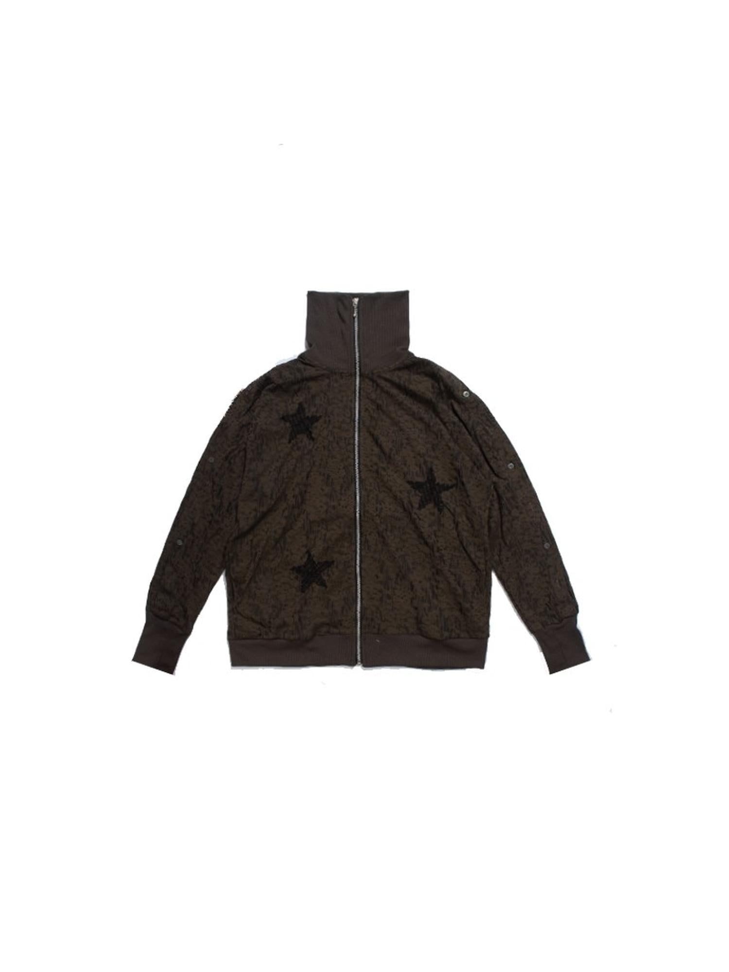 ARIADNAw Punk Street Cropped Jacket Slim Fit Micro Elastic Soft Touch