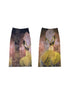 Ttsunami Floral Print Double Layer Side Slit Mesh Skirt