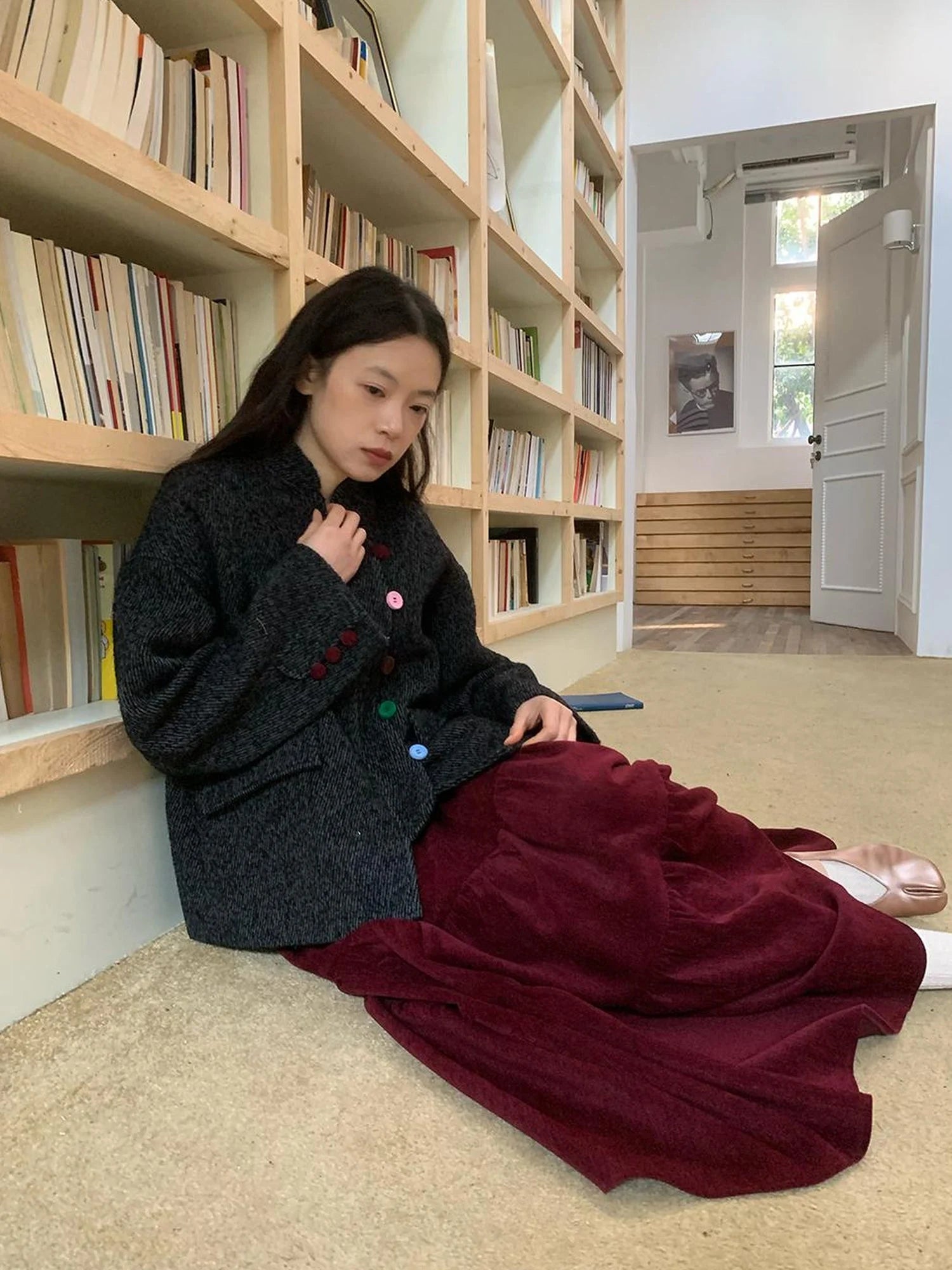 Dory Dory Chenille A Line Midi Skirt For Women