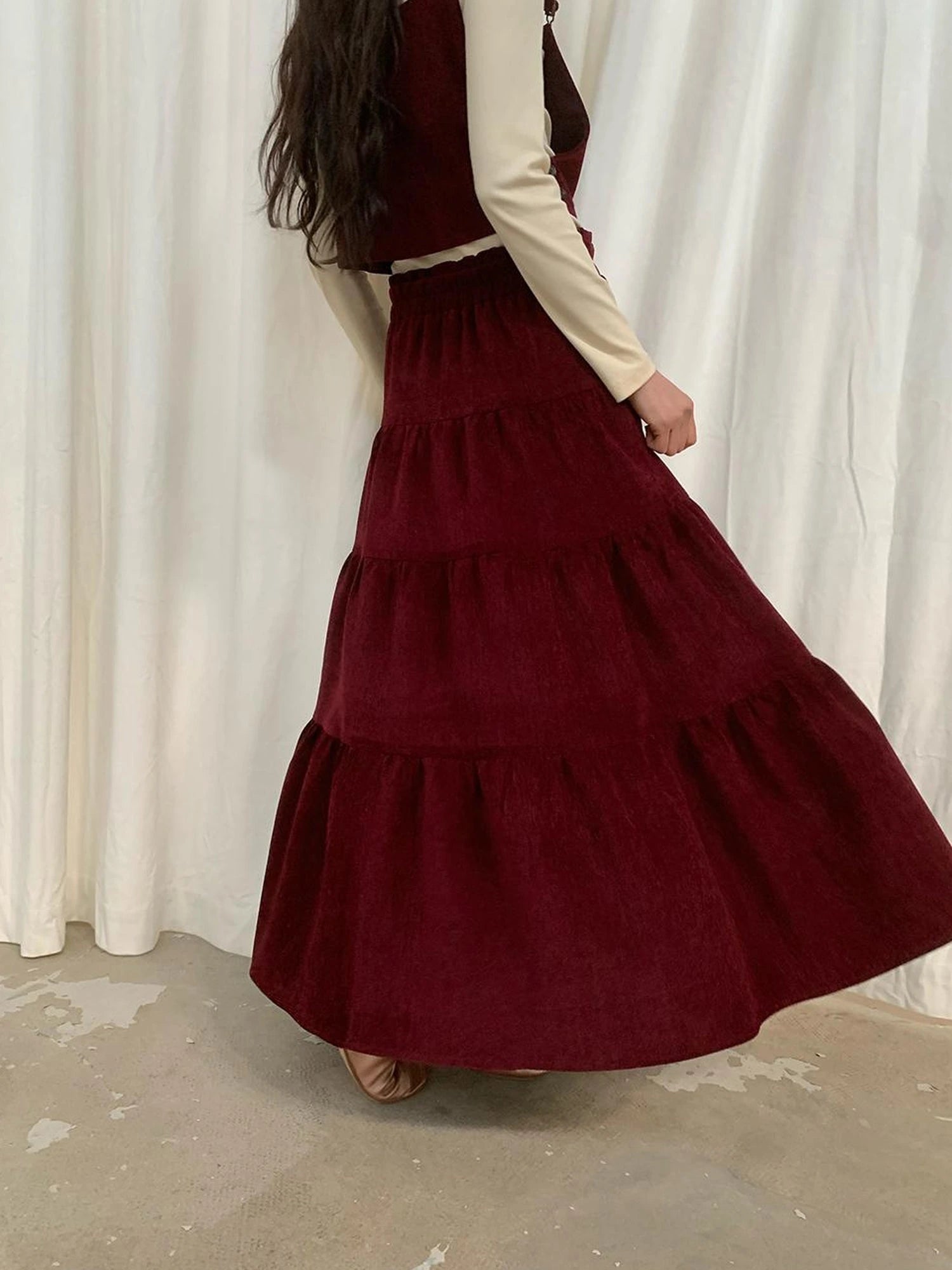 Dory Dory Chenille A Line Midi Skirt For Women