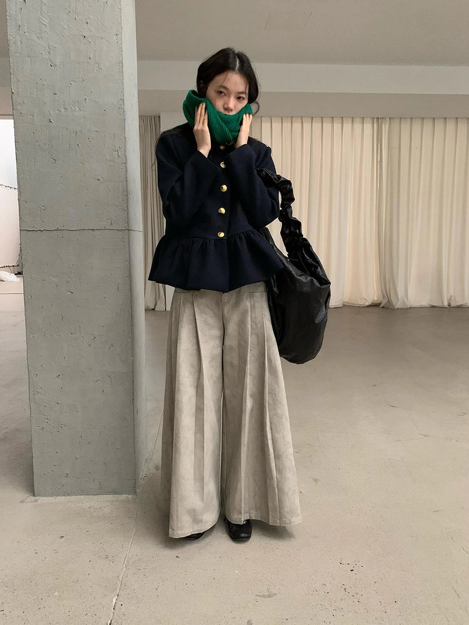 Floral Bud Collar Short Jacket