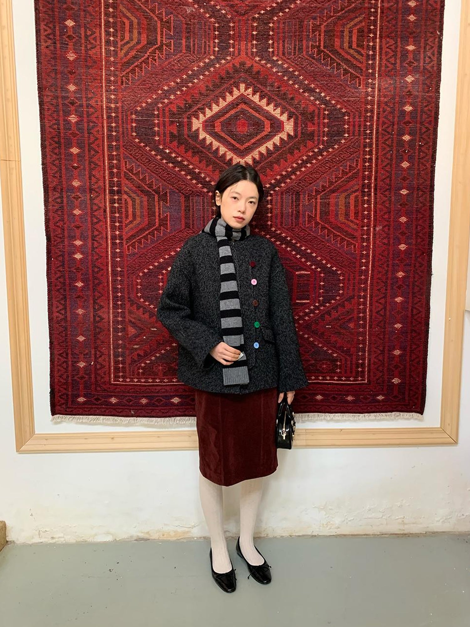 dorydory Wool Blend Textured Twist Coat