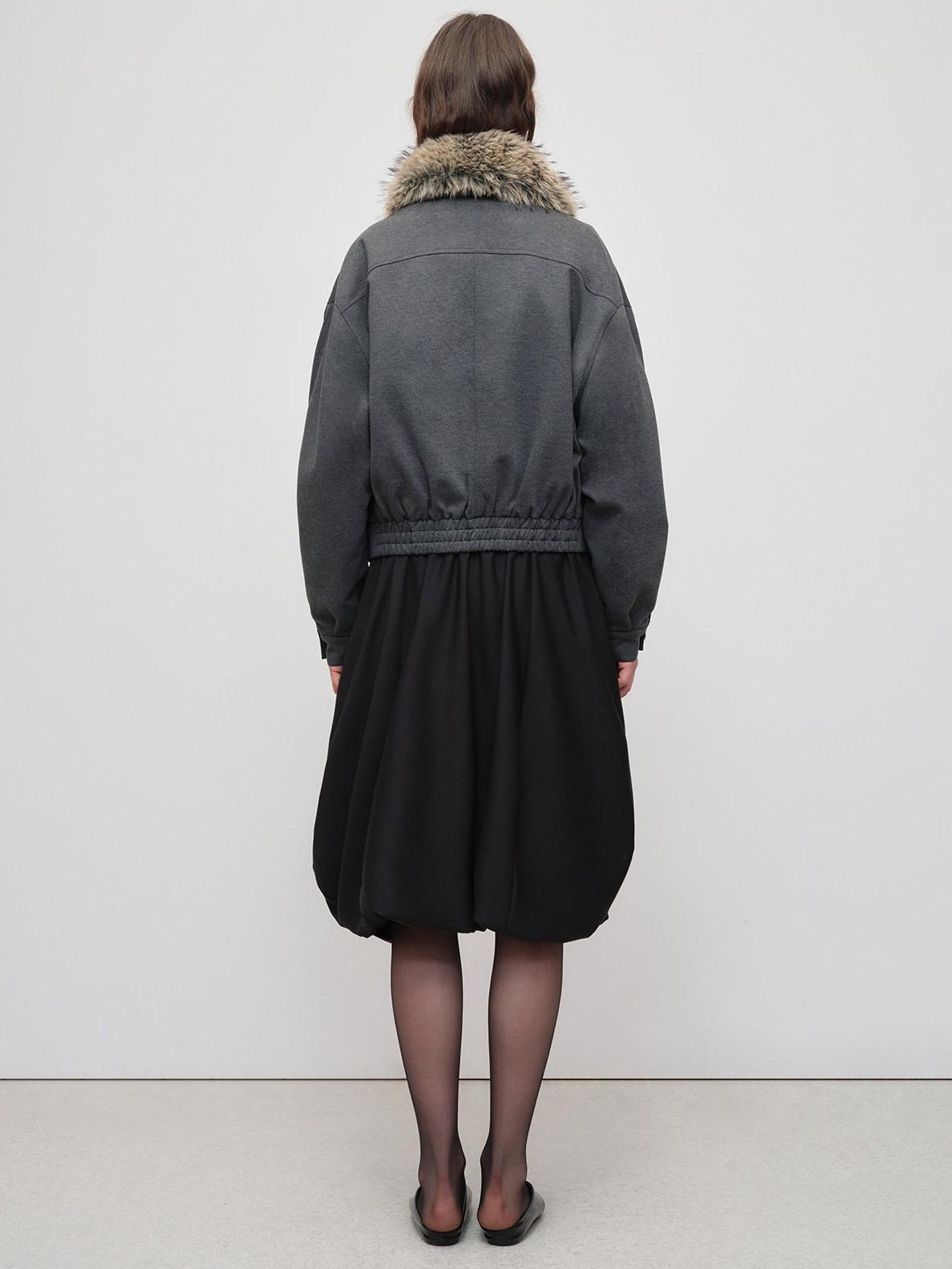 RUN TO THE FUTURE Versatile Cropped Relaxed Fit Commuting Zip Front Gray Track Jackets
