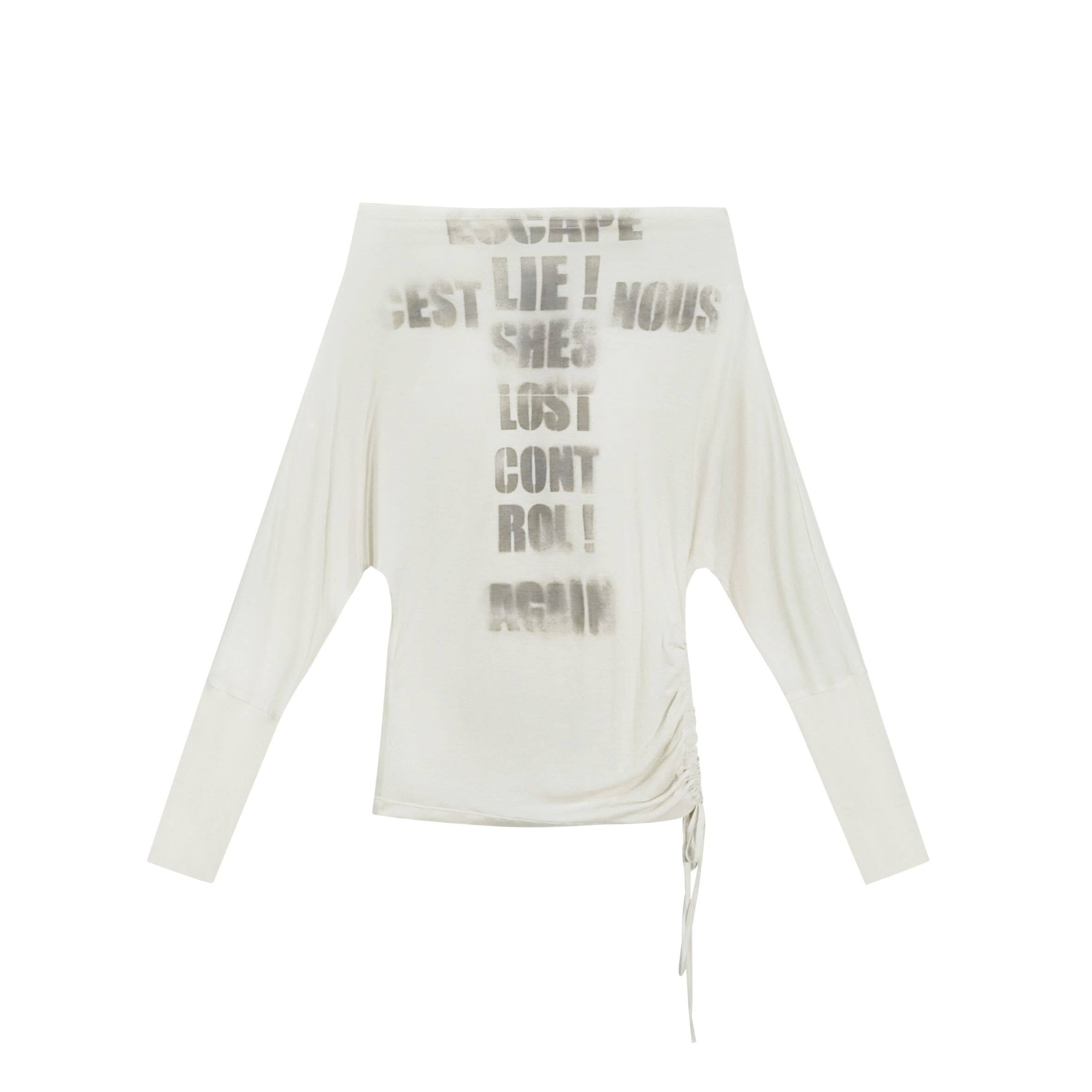 Cest_Nous_Cross_Print_Ruched_Batwing_Off_Shoulder_Women&