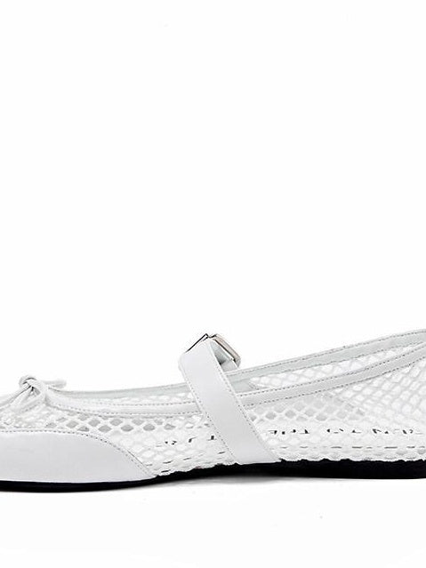 RUN TO THE FUTURE Breathable Cutout Slip On Casual Ballet Round Toe Lambskin Insole Flats