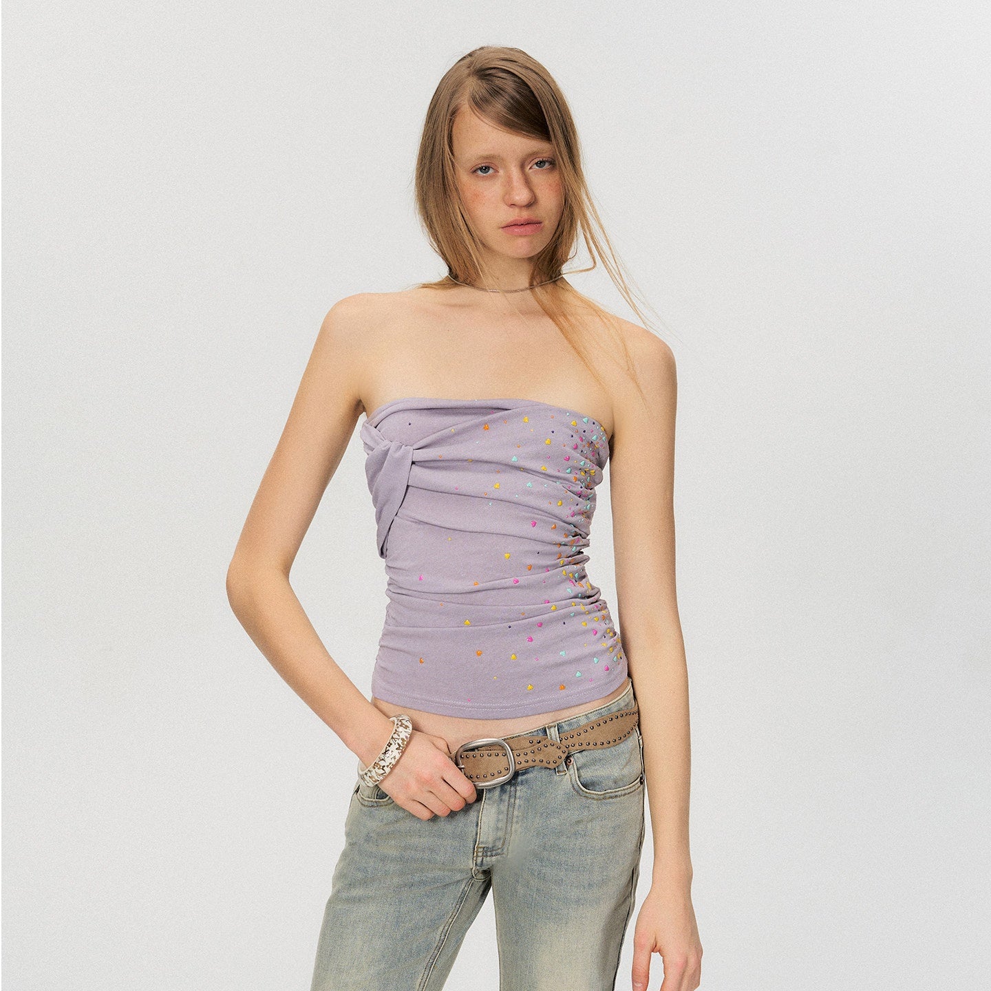 The_NeverMore_Original_Paneled_Slim_Fit_Cropped_Casual_Solid_Color_Dusty_Pink_Tube_Tops_MISSTT