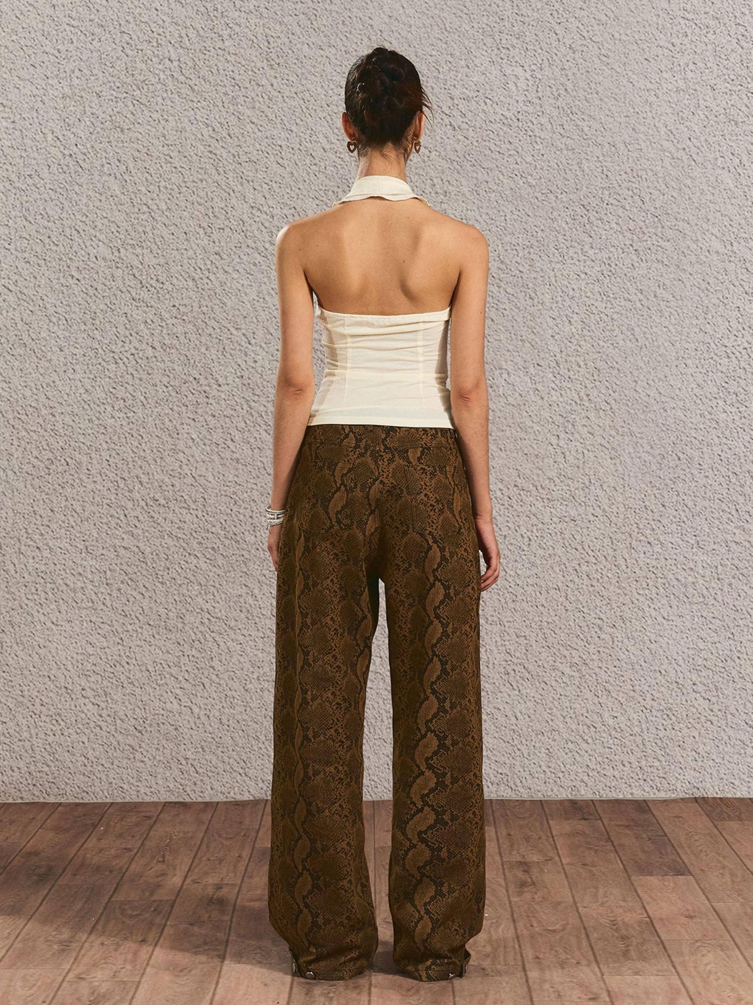 The NeverMore Durable Distressed Relaxed Fit Natural Waist Women Light Brown Wide Leg Jeans