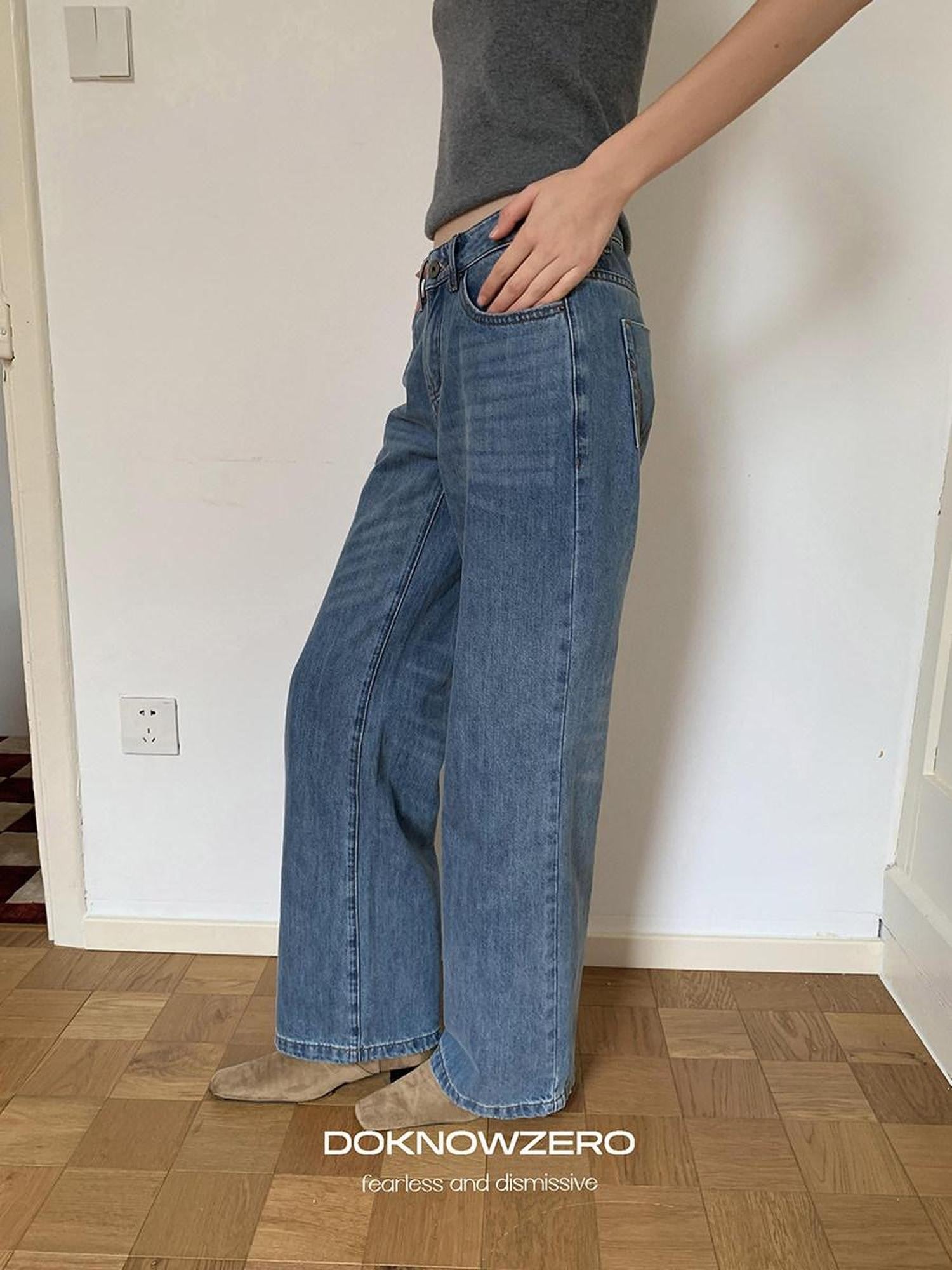 DKZ OFFICIAL Blue Washed Pocket Cleanfit Women&