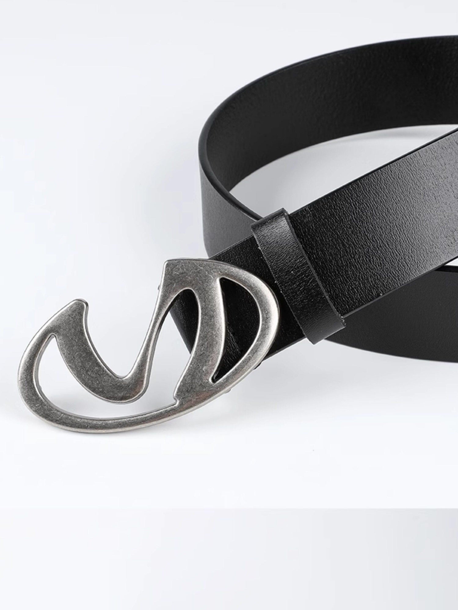 7Shiftin Soft Split Leather Casual Plain 3.7Cm Unisex Youth Leather Belts