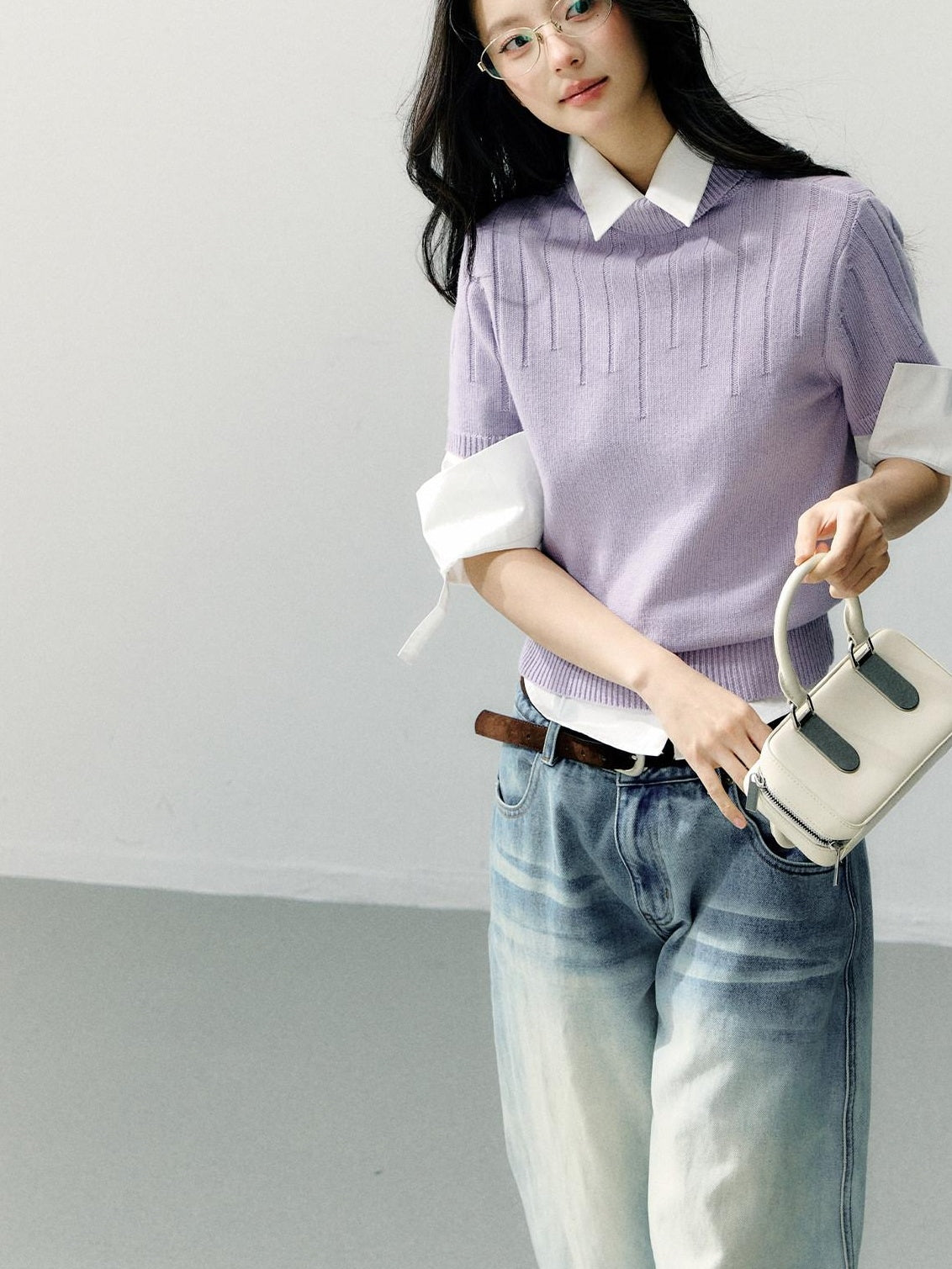 7Shiftin Cozy Versatile Relaxed Fit Commuter Office Knit Pullover For Women Sweaters