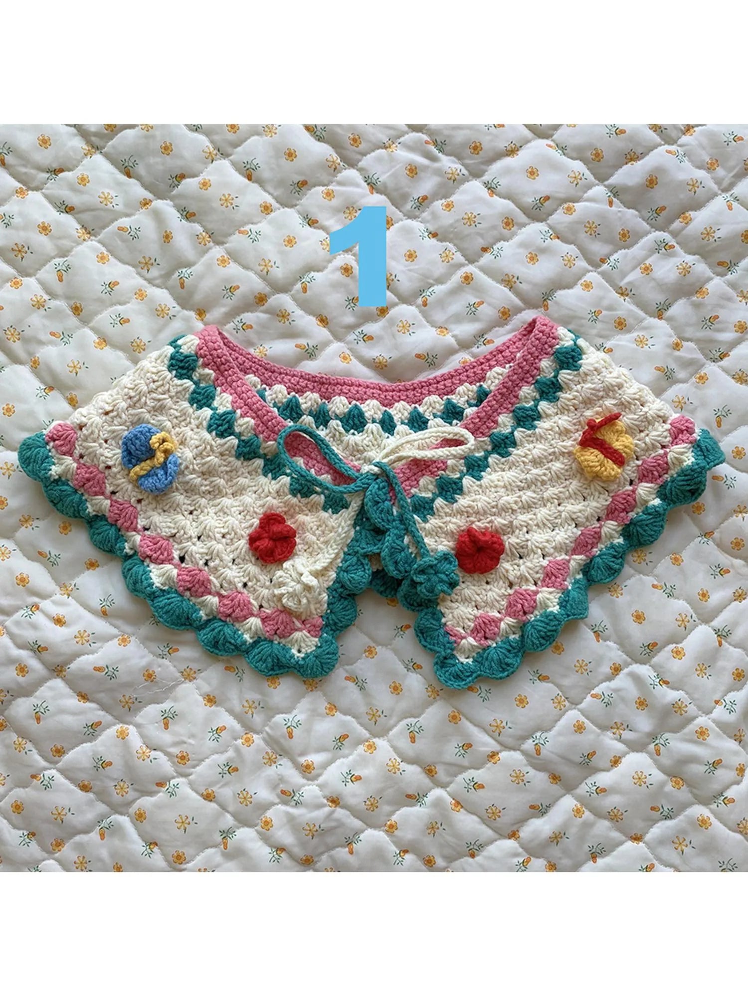 Japanese Multicolor Knit Wool Detachable Collar Bag 12 Styles